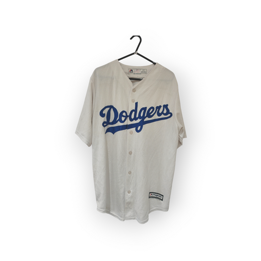Majestic Los Angeles Dodgers MLB Baseball Jersey, White, Size Medium