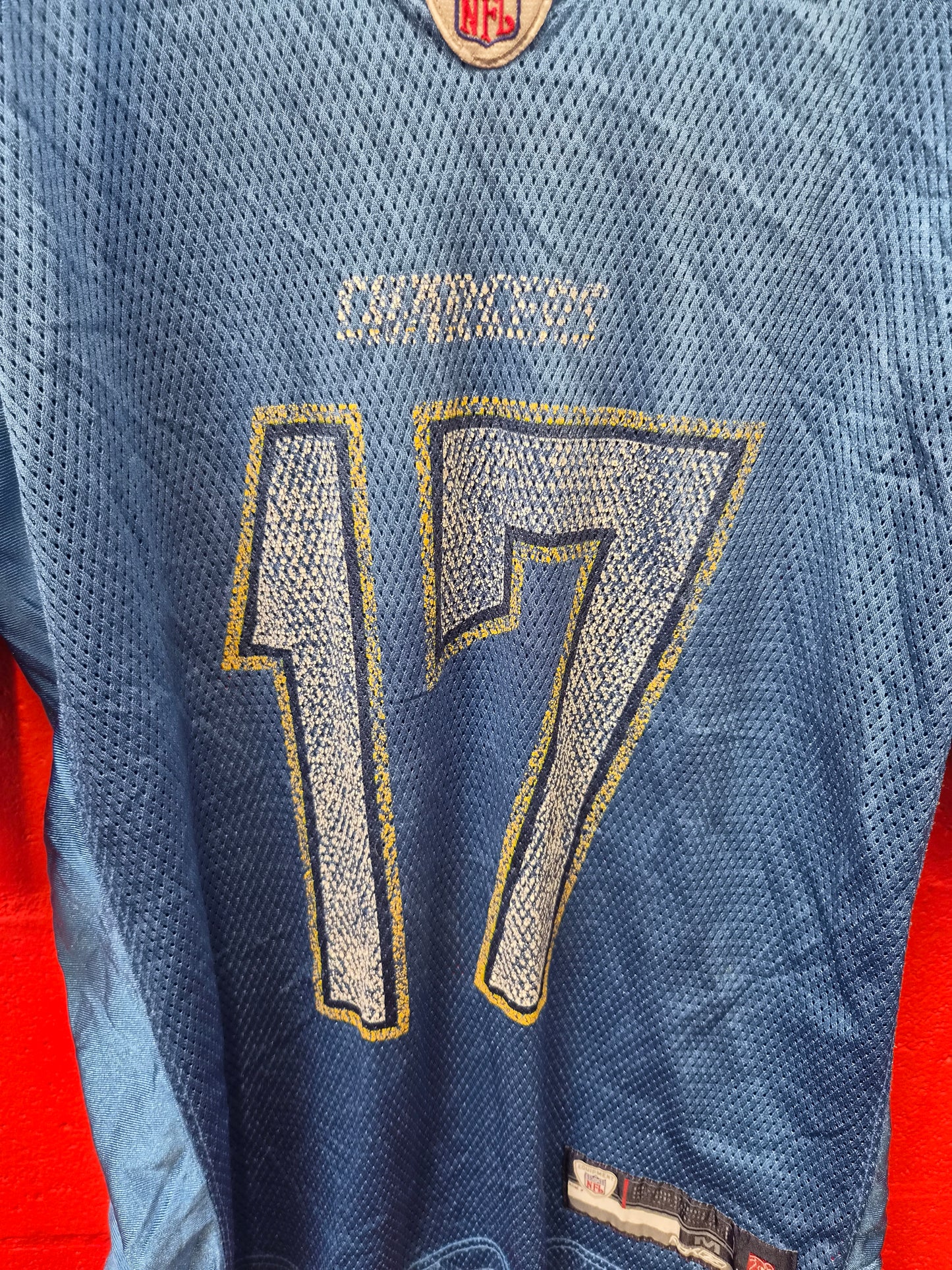 Reebok Los Angeles/San Diego Chargers NFL Jersey, #17 Rivers, Blue, Size Medium