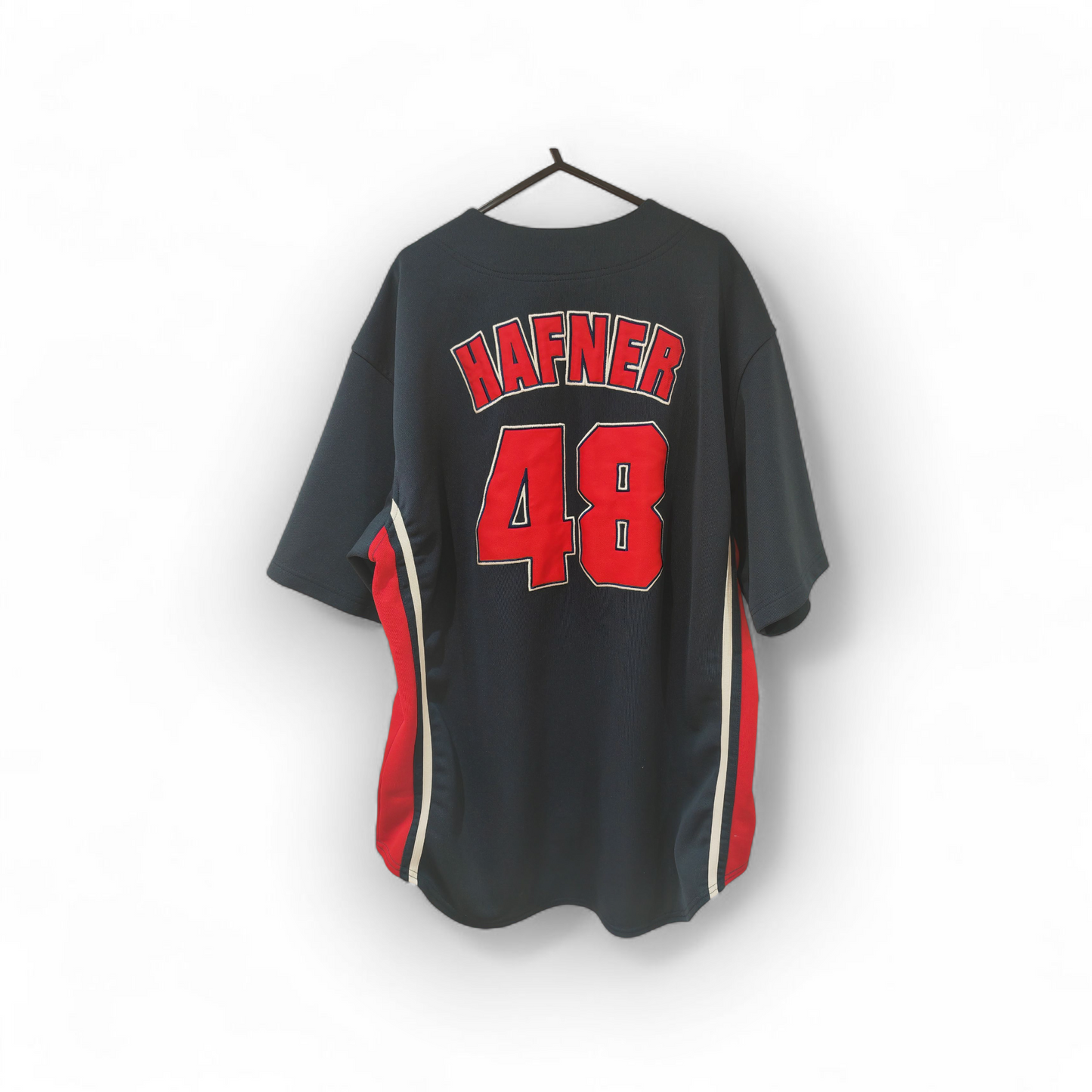 MLB True Fan Cleveland Indians/Guardians Baseball Jersey, #48 Hafner, Size XL