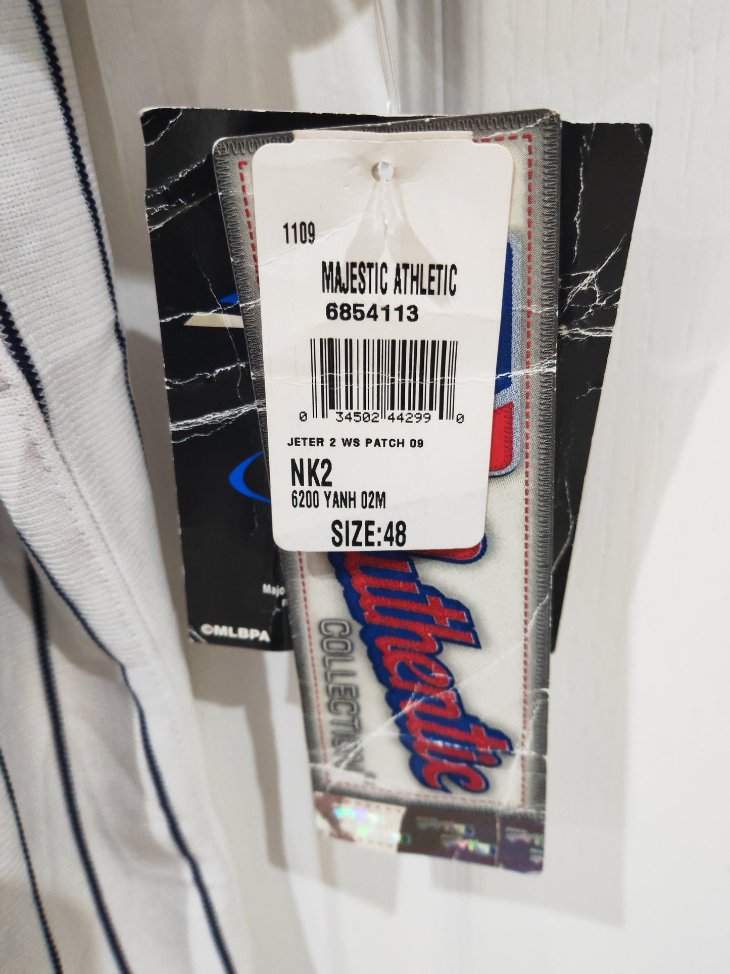 Majestic New York Yankees Authentic 2009 World Series, Yankee Stadium Jersey, #2, 48/L-XL