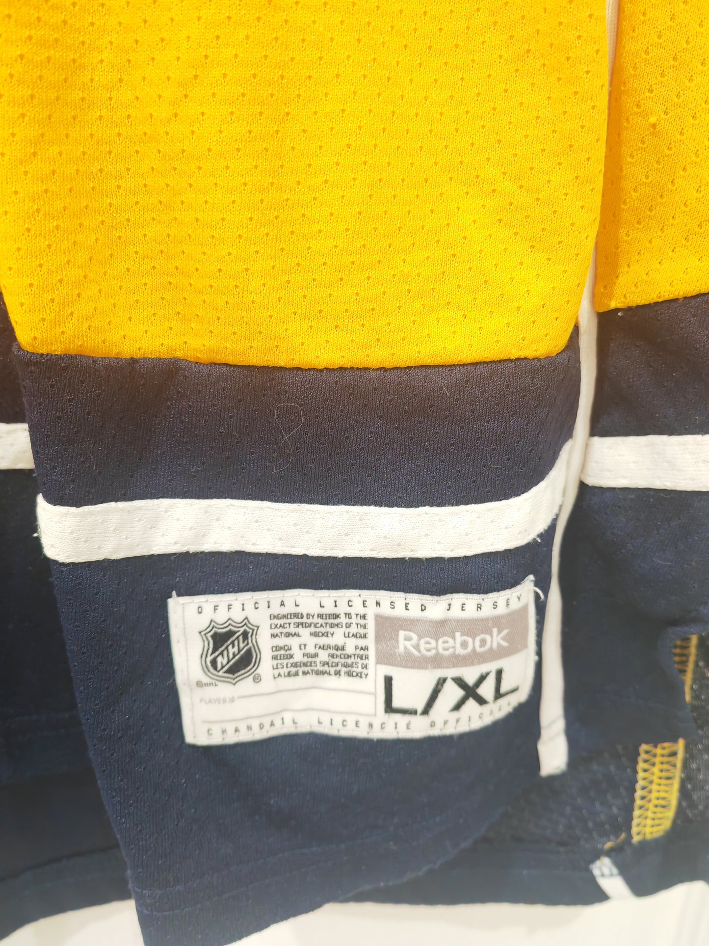 Youth Reebok Nashville Predators NHL Hockey Jersey, #6 Weber, Yellow, Size YL/XL