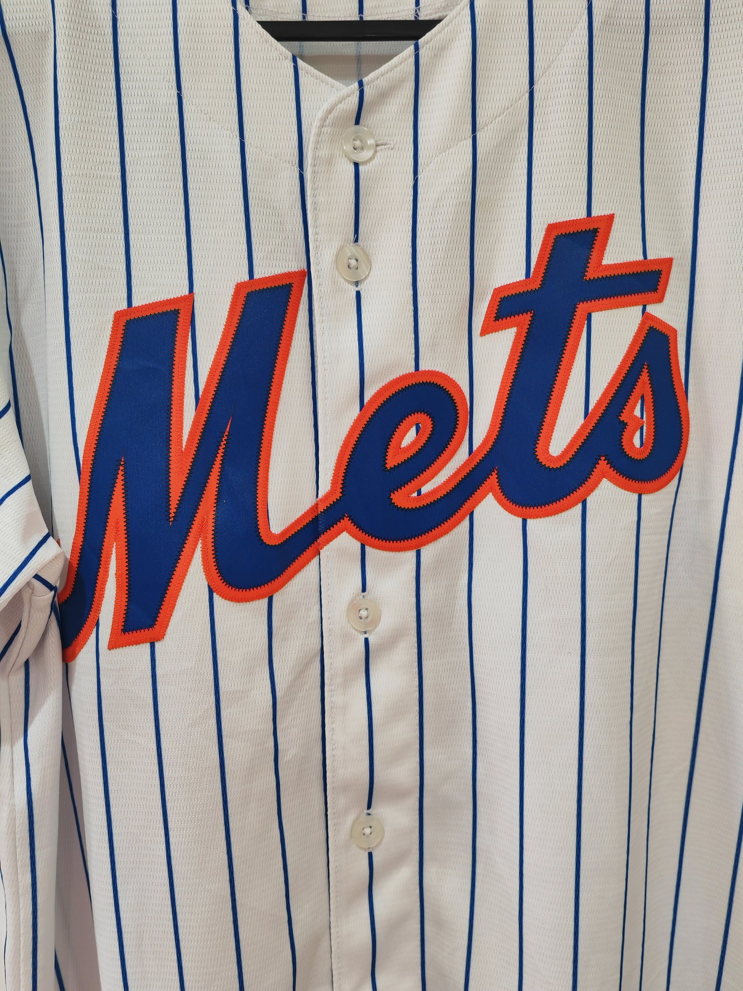 Majestic New York Mets MLB Jersey, White, Size Small