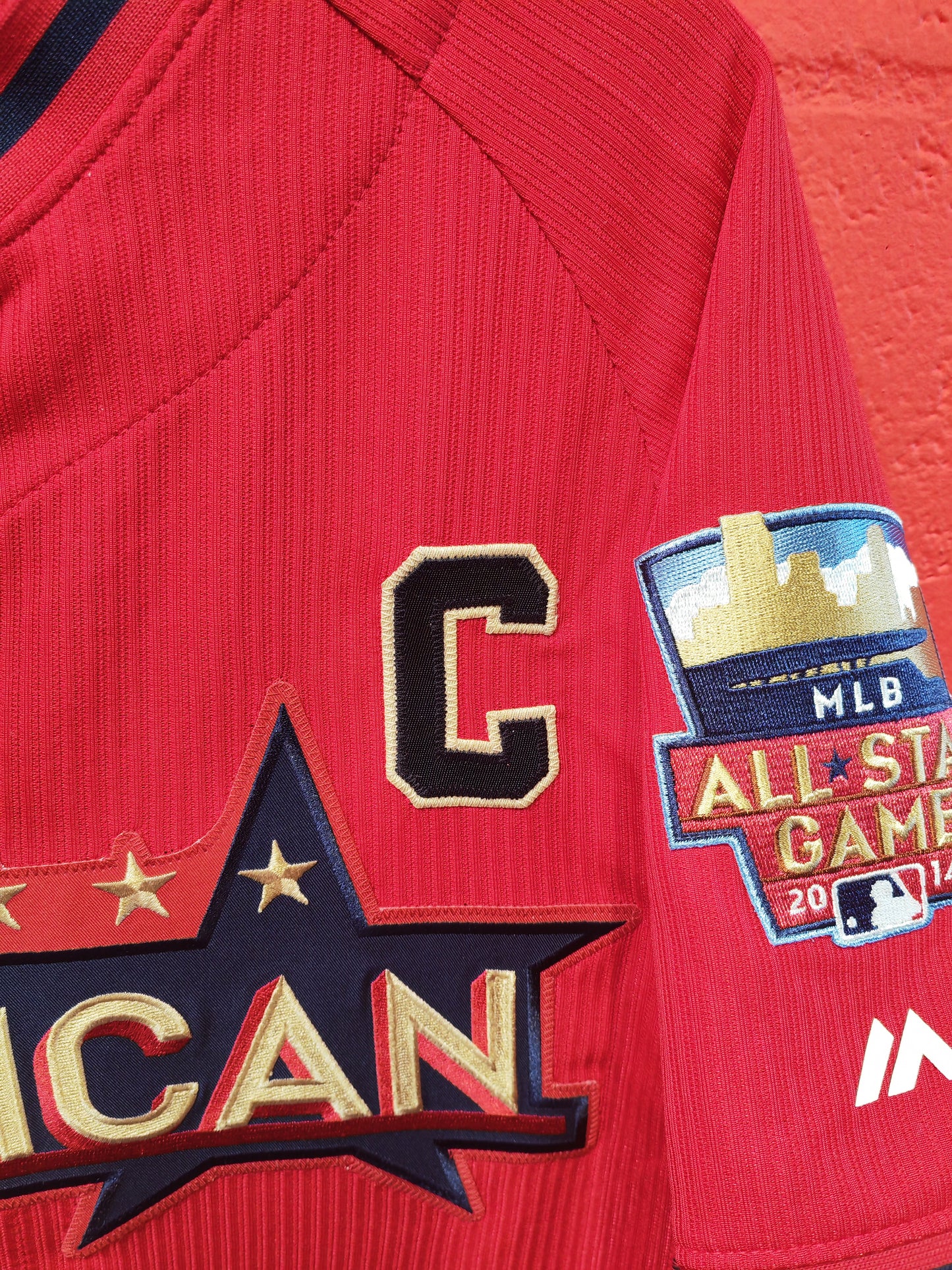 Majestic 2014 MLB All Star Game Jersey, #19 Bautista, Red, Size 40 S/M