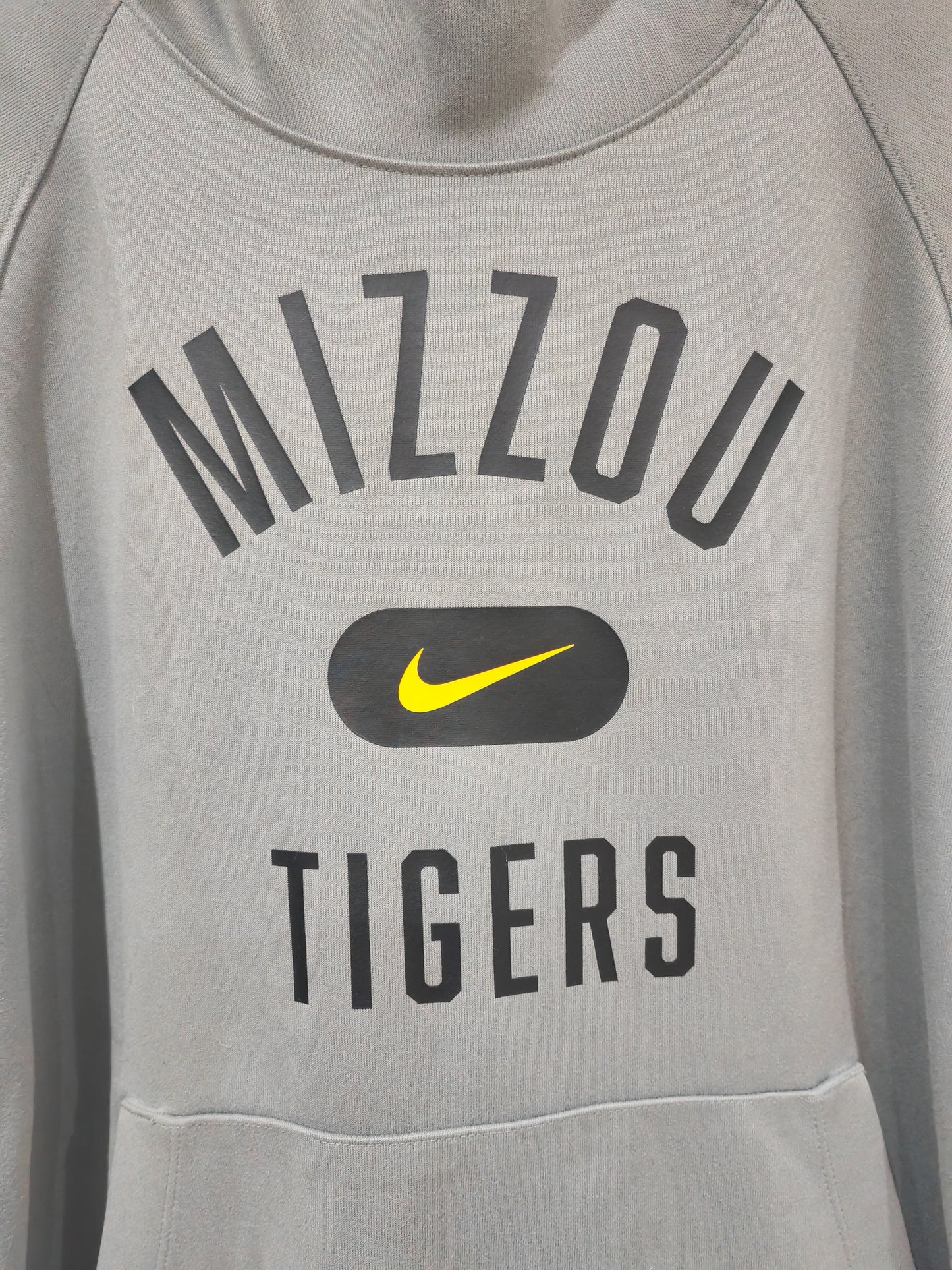 Nike Mizzou Tigers NCAA Pullover Hoodie, Grey, Size Large