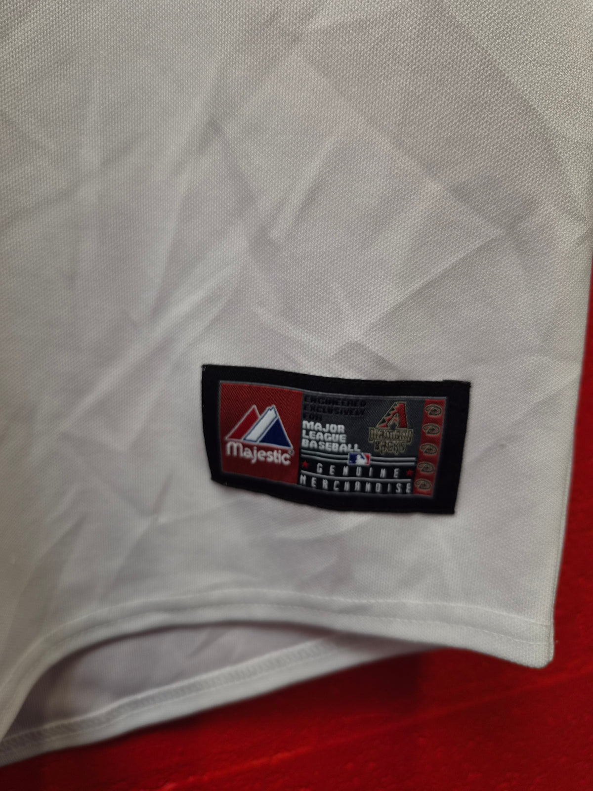 Youth Majestic Arizona Diamondbacks MLB Jersey, #10 Upton, White, Size YL