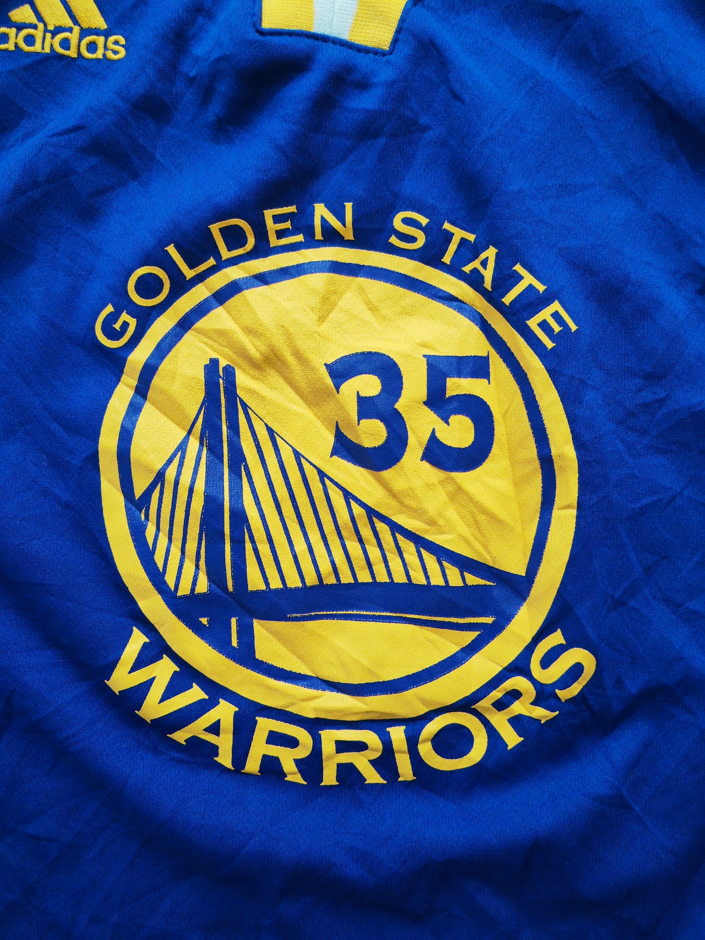 Youth Adidas Golden State Warriors NBA Jersey, #35 Durant, Blue, Size YM