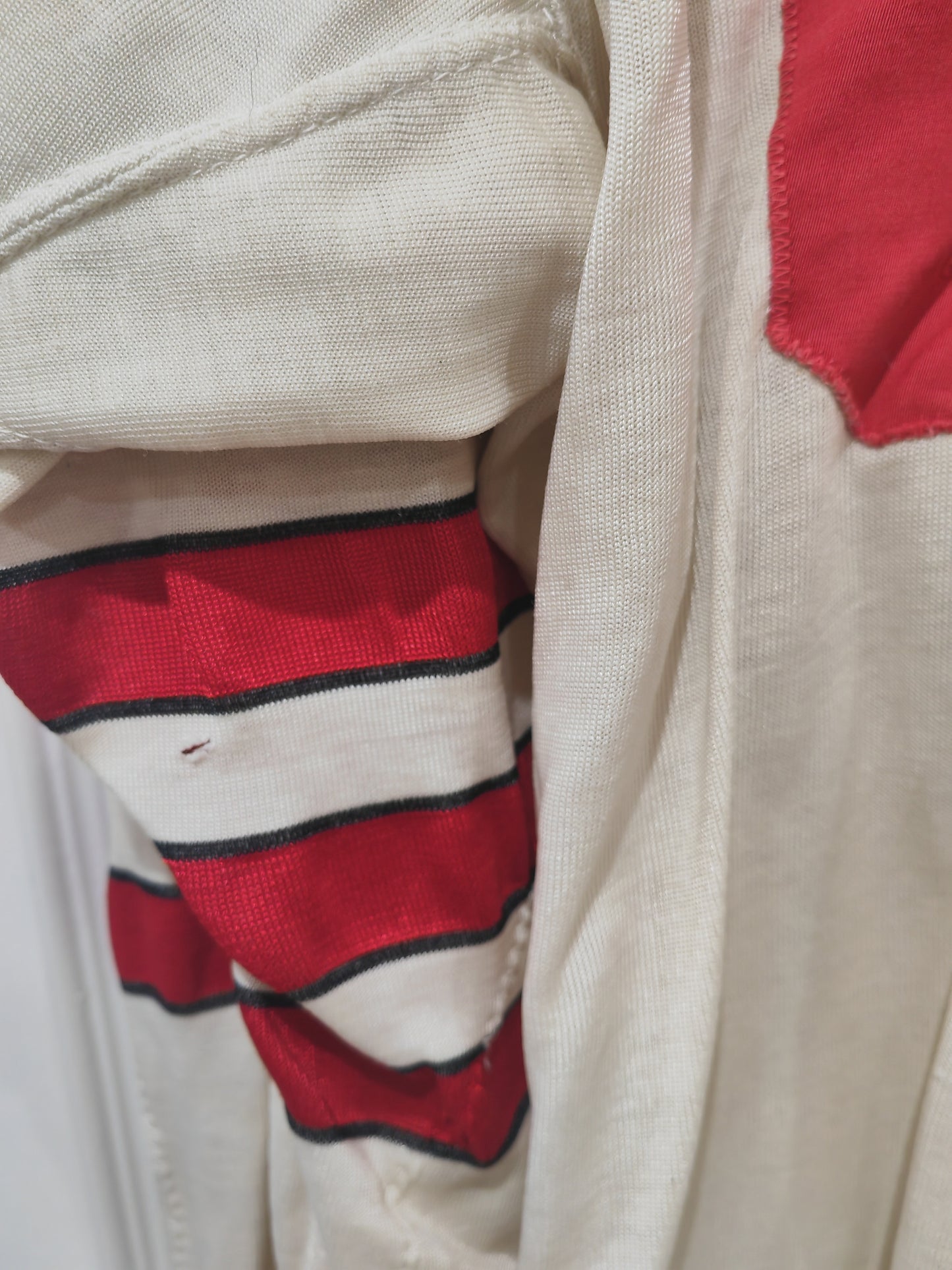 Tom Harmer Athletic Equipment 60s American Football Jersey #80, Off White, Size Large