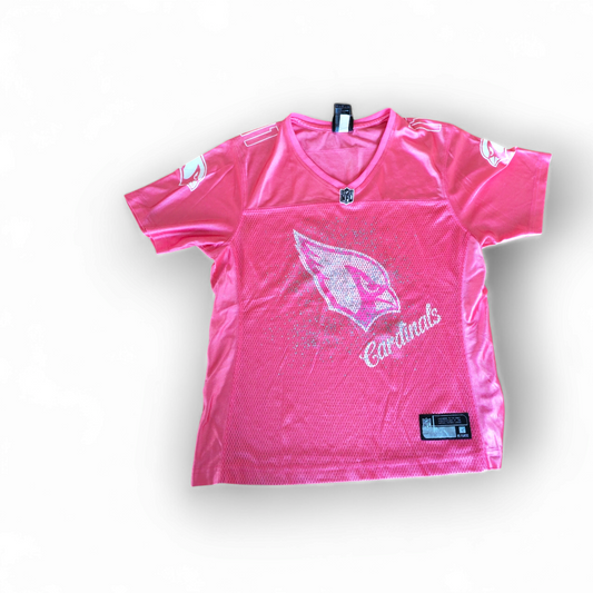 Women's NFL Arizona Cardinals Jersey, #11 Fitzgerald, Pink, Size Medium