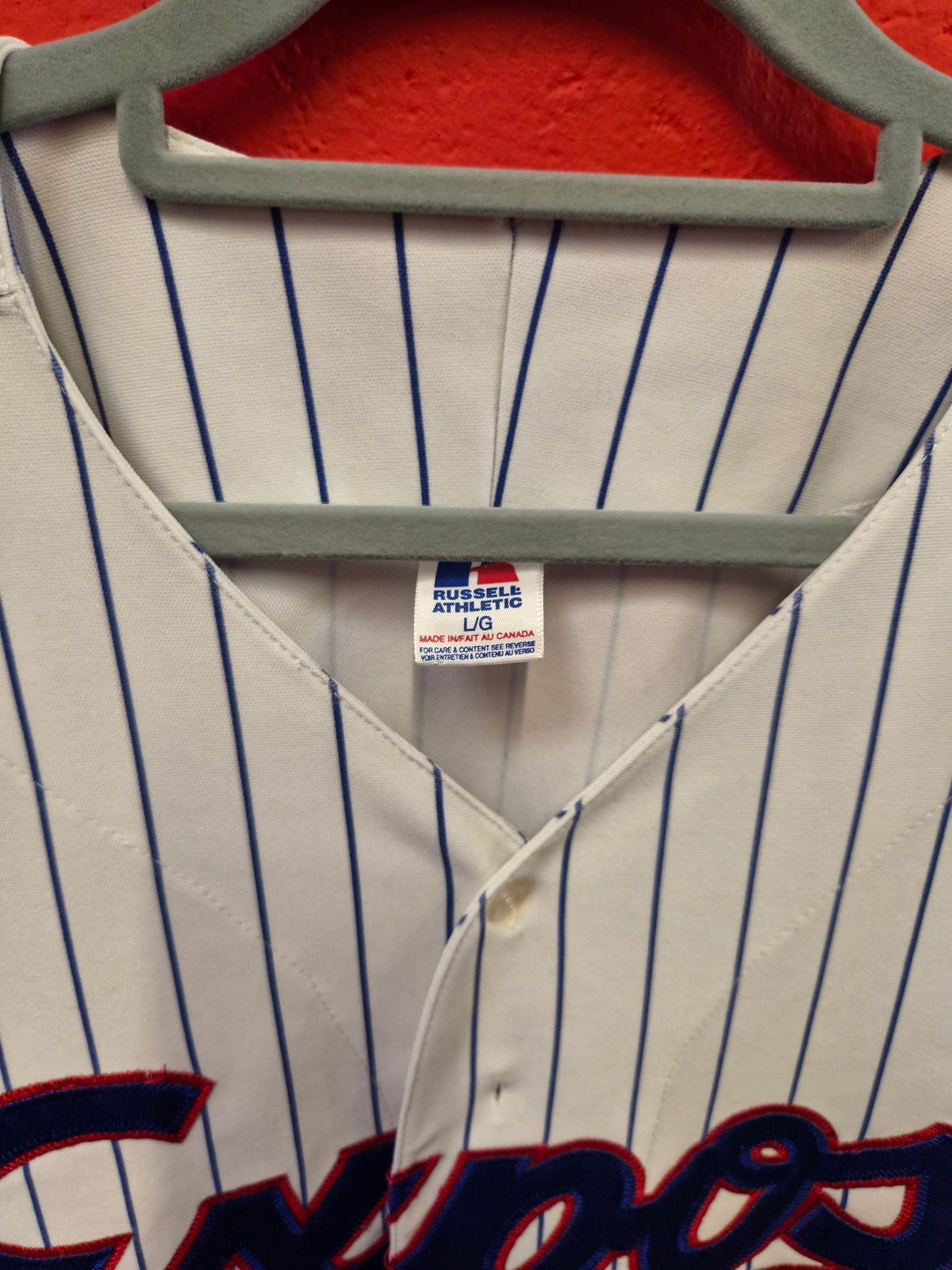 Russell Athletic Montreal Expos MLB Baseball Jersey, White, Size Large