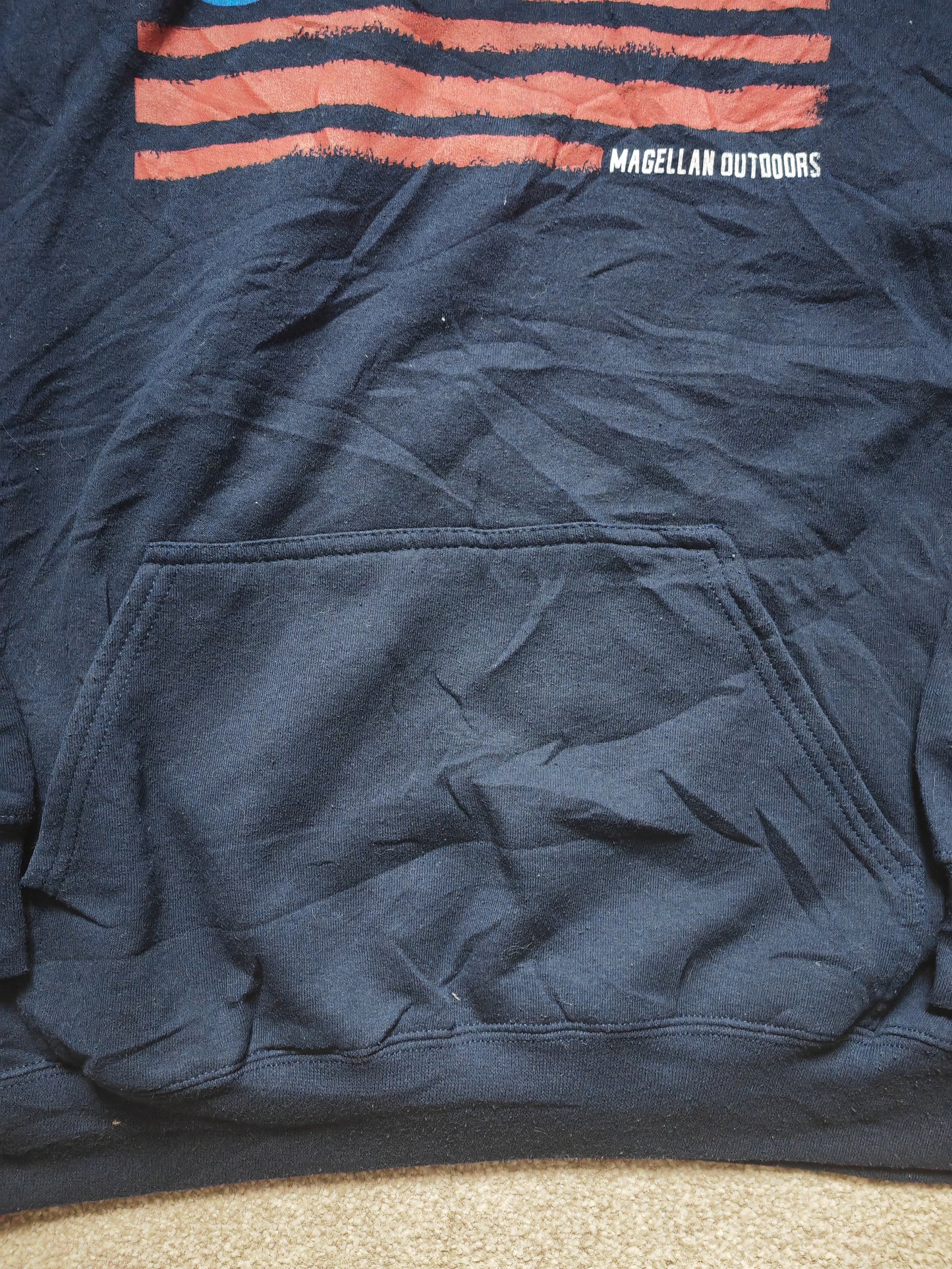 Gildan Magellan Outdoors Pullover Hoodie, Blue, Size Large