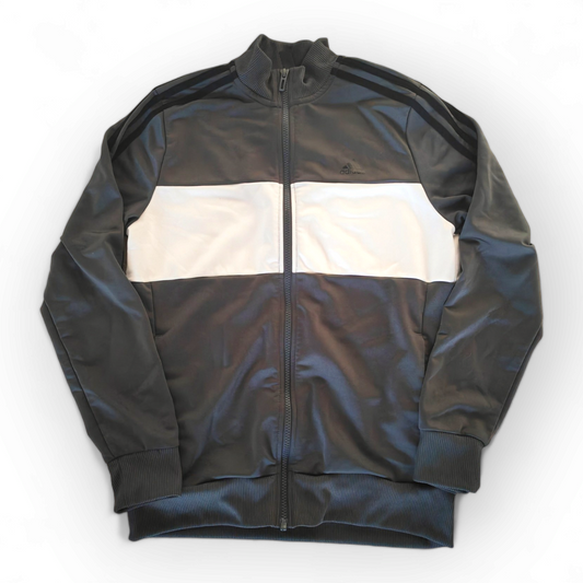 Youth Adidas Full Zip Jacket, Grey/White, Size YL