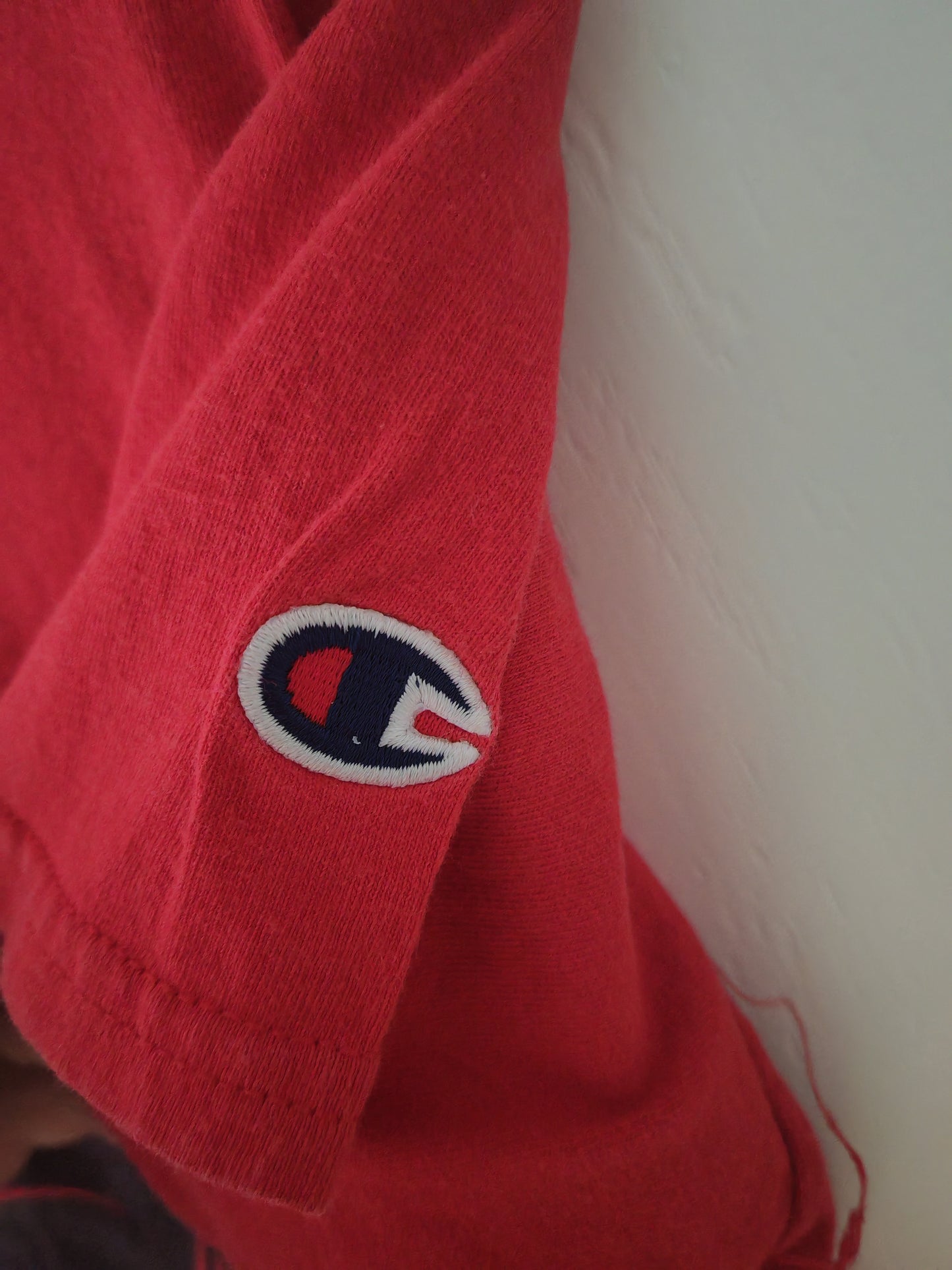 Champion SCSU Huskies Hockey Short Sleeve T Shirt, Red, Size Small