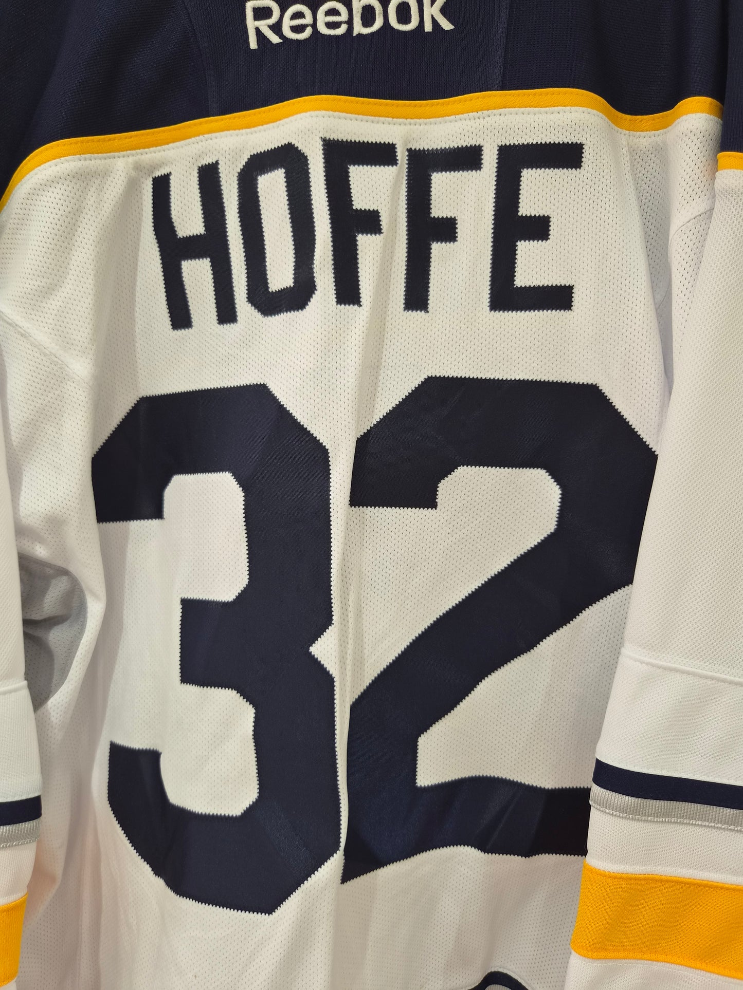 Reebok Ice Hockey Jersey, #32 Hoffe, White, Size Medium