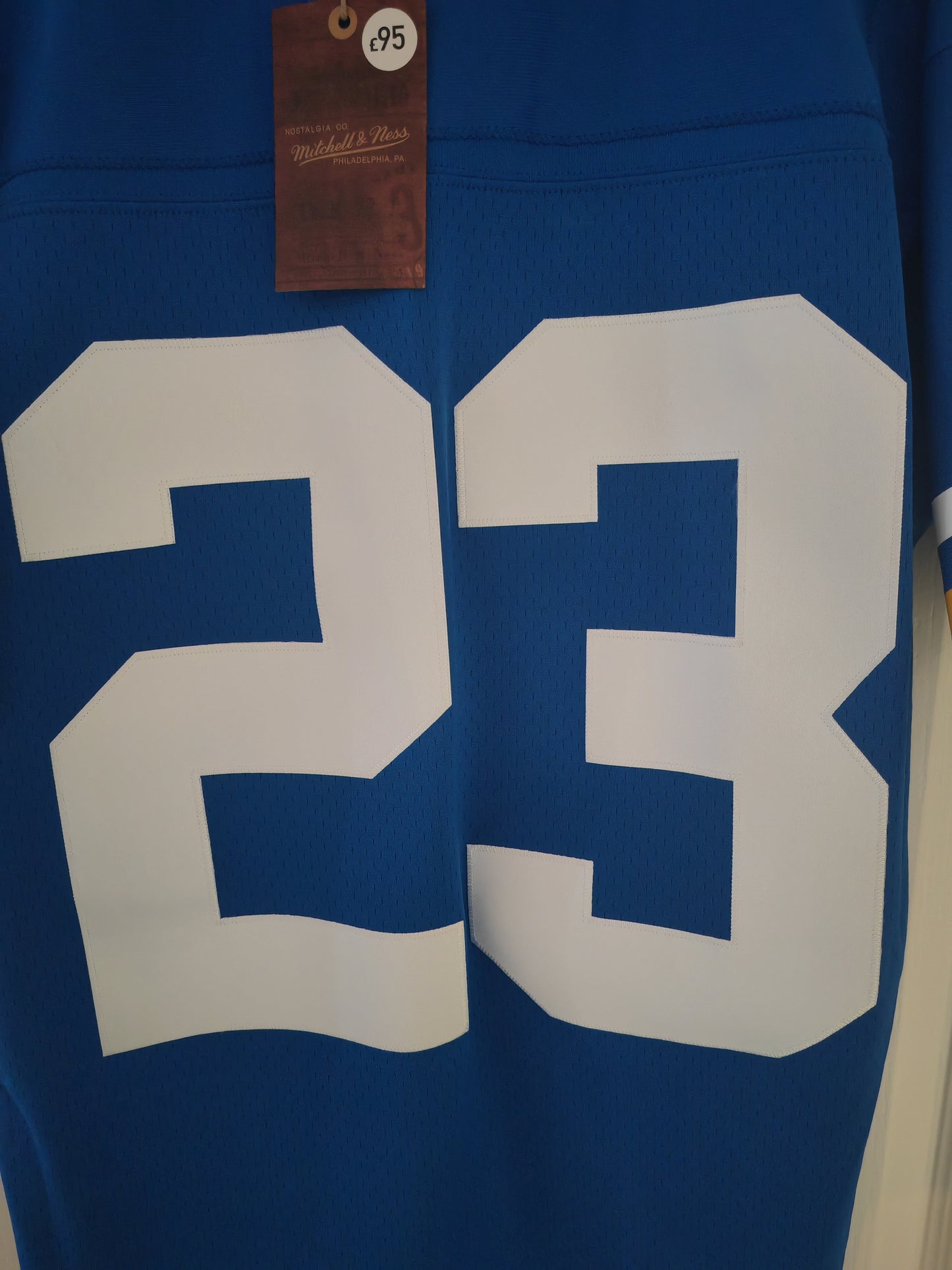 Mitchell & Ness Leeds United NFL Style Jersey, #23, Blue, Size Medium