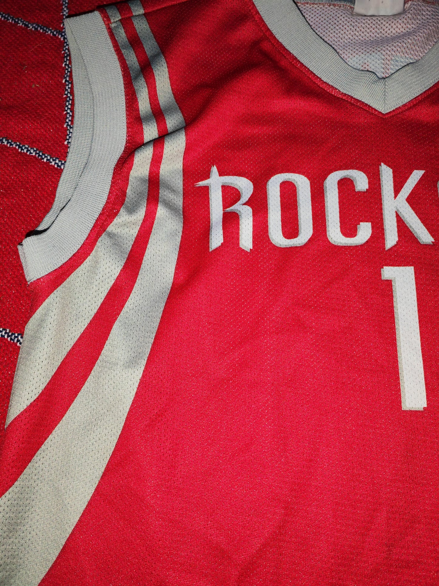 Champion Houston Rockets NBA Jersey, #1 McGrady, Red, Size Small
