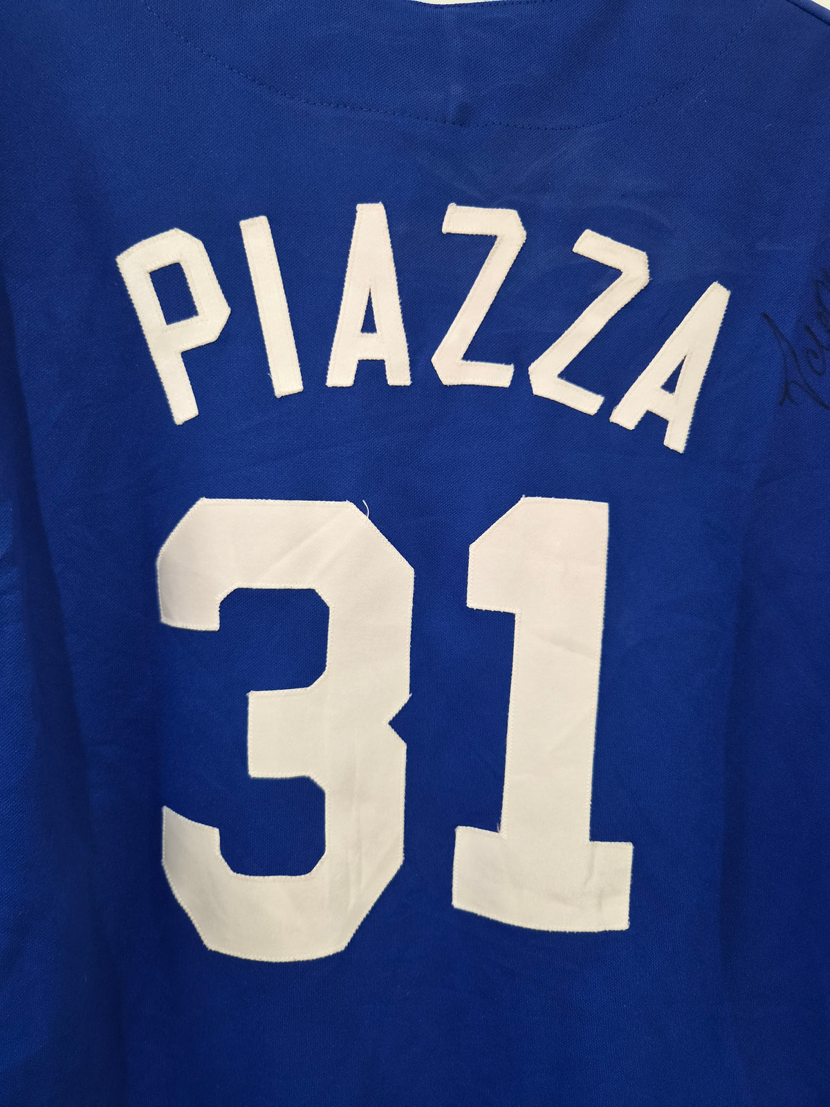 Majestic Los Angeles Dodgers MLB Baseball Jersey, #31 Piazza, Blue, Size XL