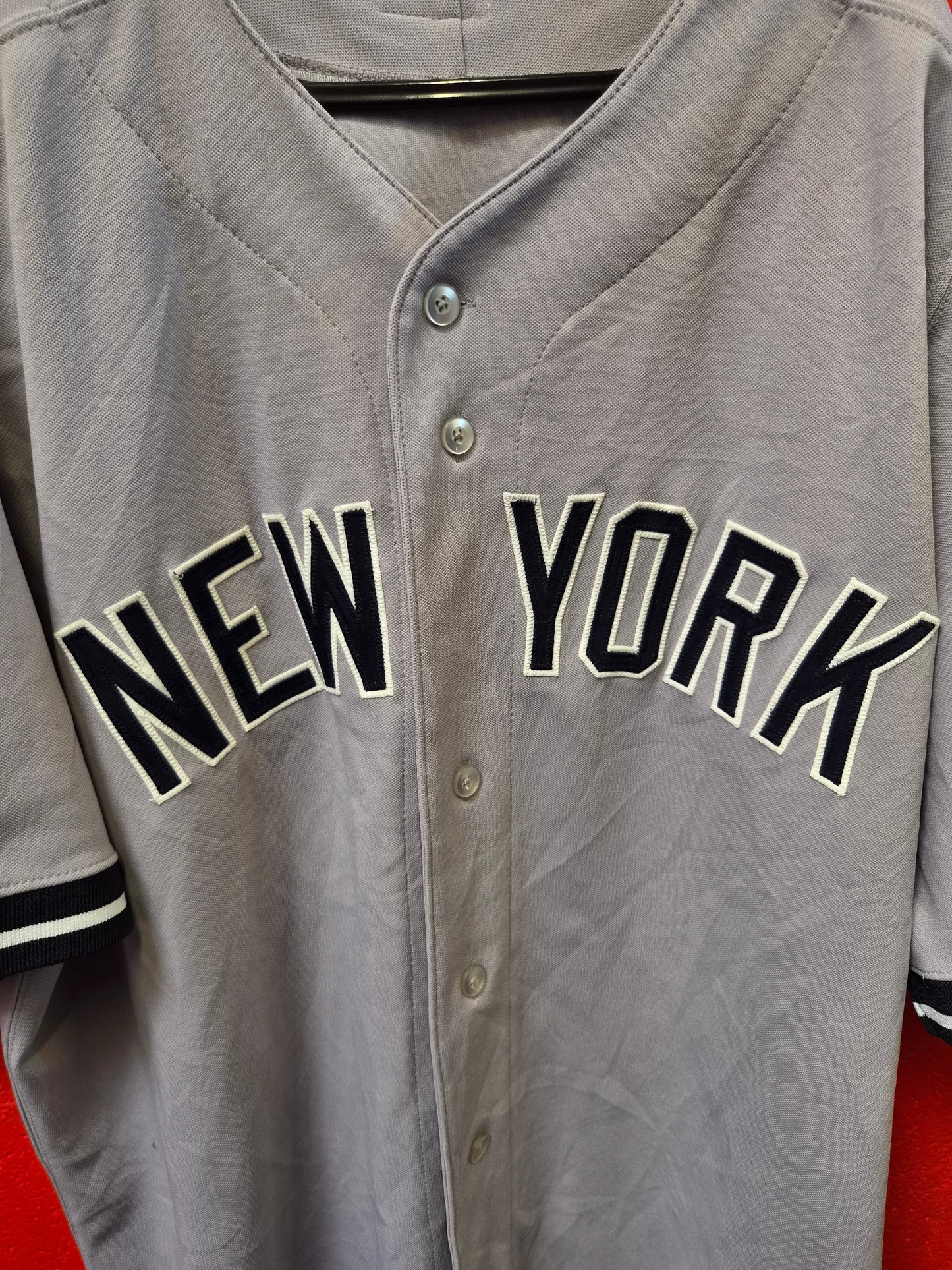 Majestic New York Yankees MLB Jersey, Grey, Size 48 L/XL