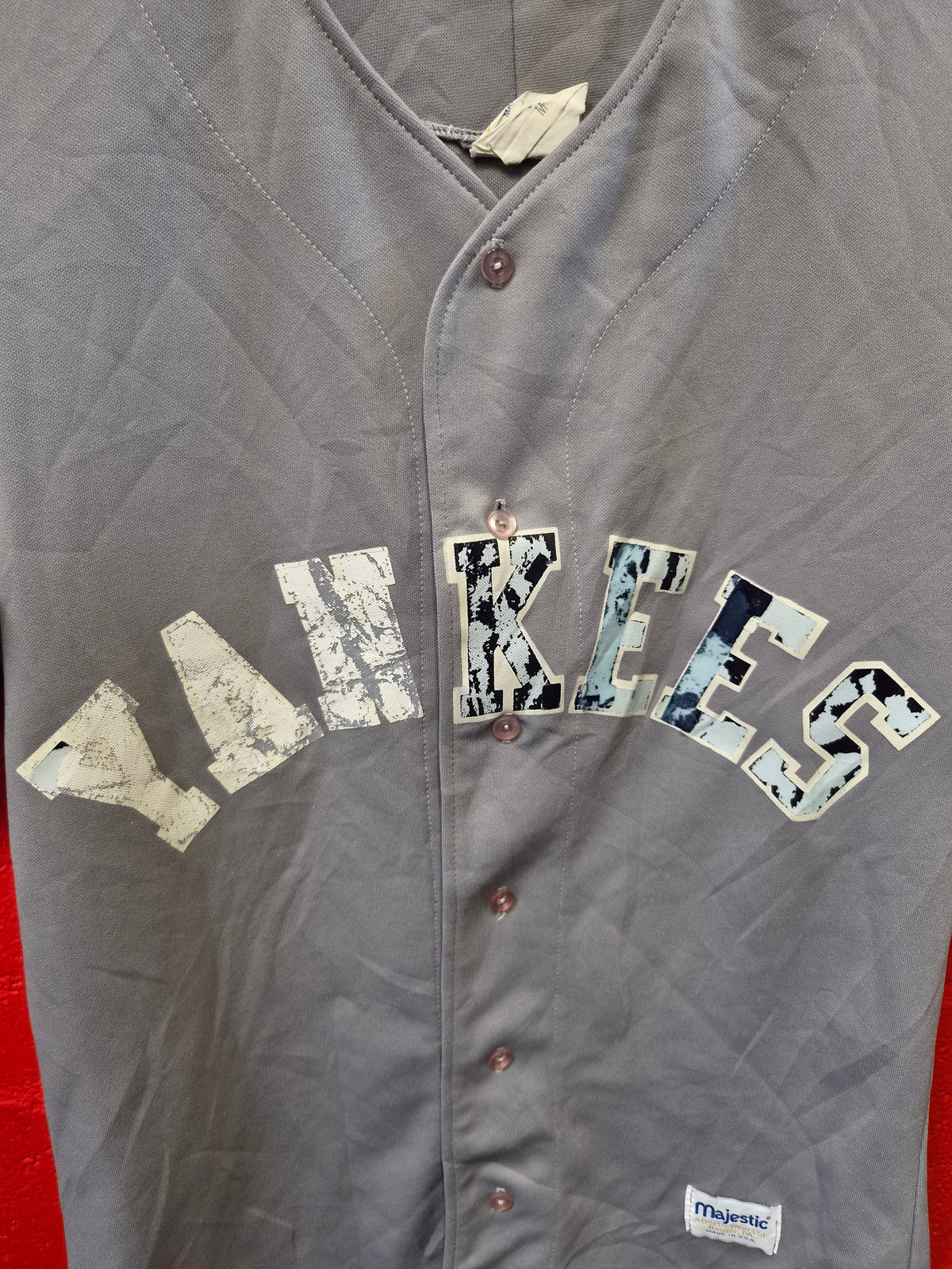 Majestic New York Yankees MLB Jersey, #23, Grey, Size Medium