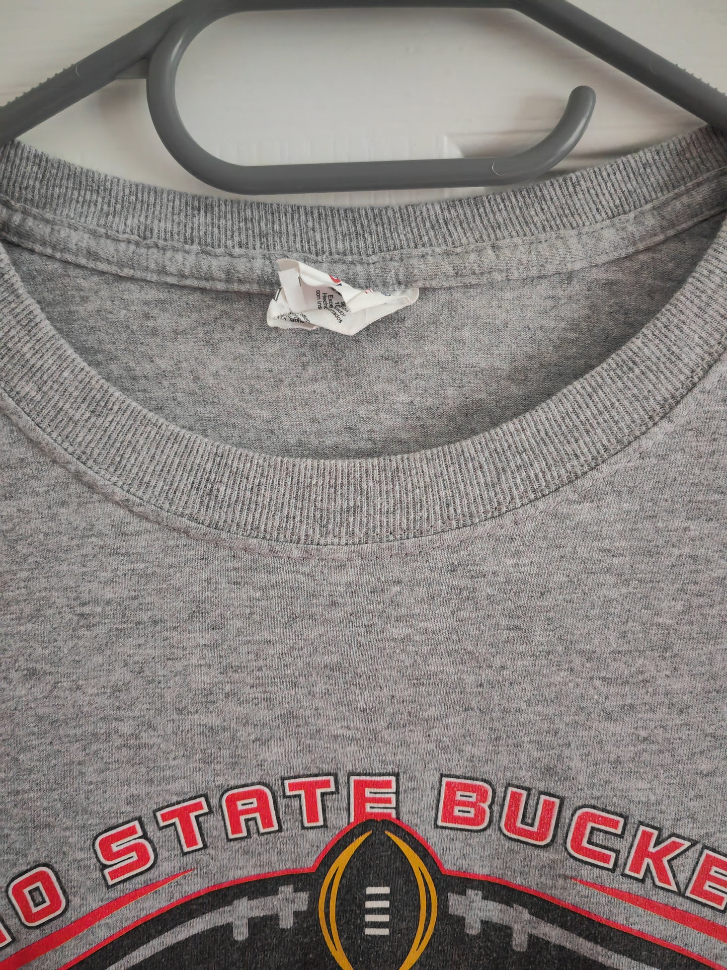 Jerzees Ohio State Buckeyes 2014 National Champions Long Sleeve T Shirt, Size Medium