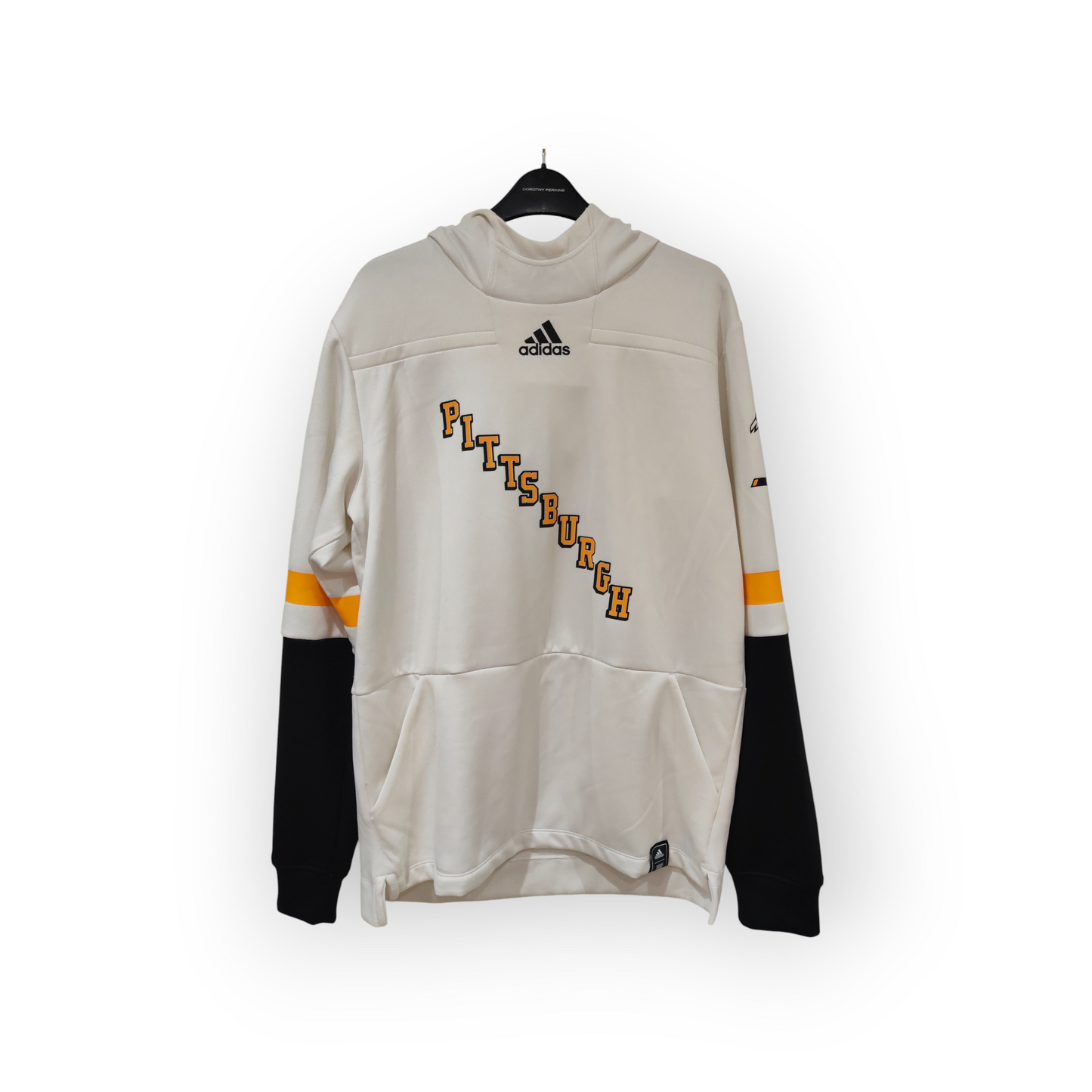 Adidas Pittsburgh Penguins NHL Pullover Hoodie, White, Size Medium