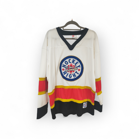 CBS Sports Hockey Night In Canada Hockey Jersey, White, Size XL