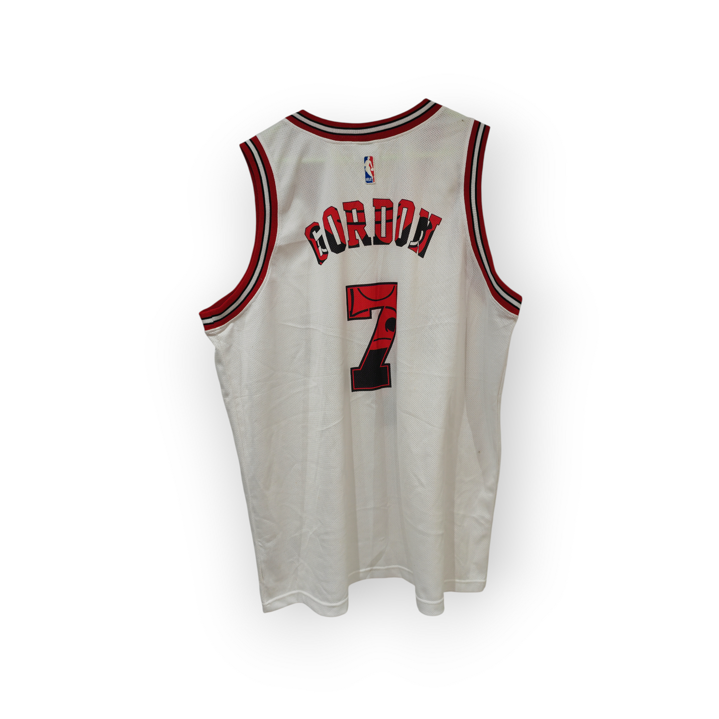 Champion Chicago Bulls NBA Jersey, #7 Gordon, White, Size XXL