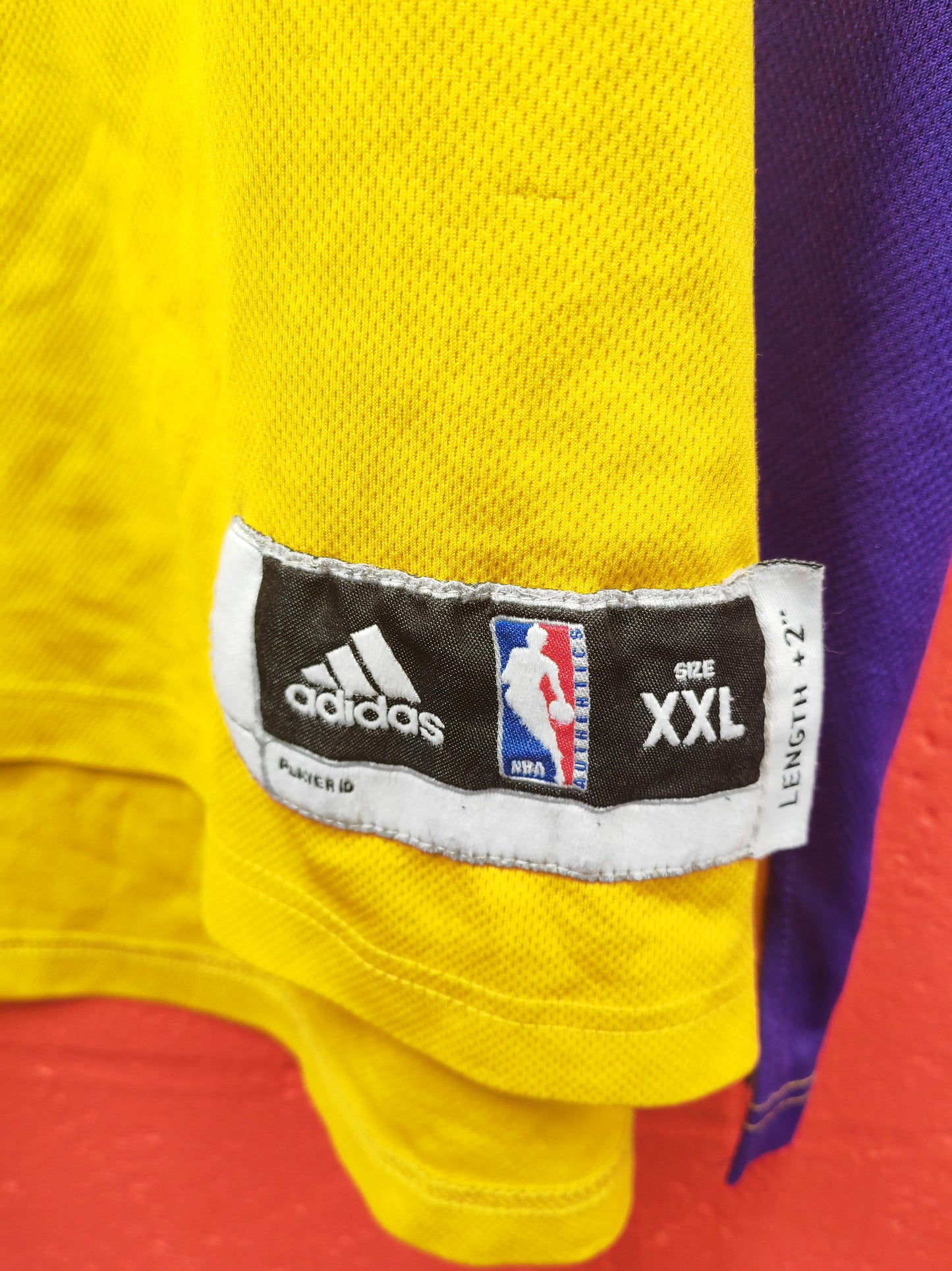 Adidas Los Angeles Lakers NBA Jersey, #24 Bryant, Yellow, Size XXL