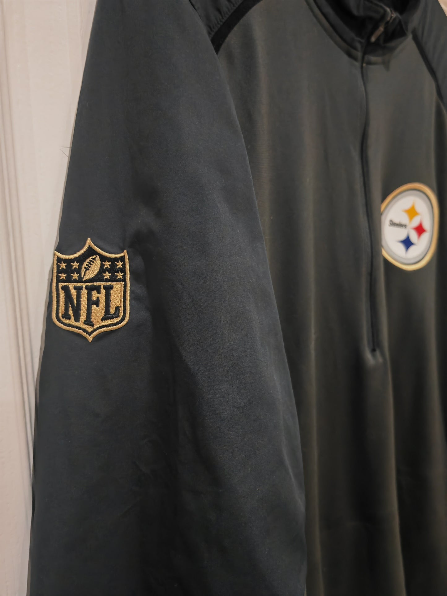 Nike Pittsburgh Steelers NFL 1/4 Sideline Sweatshirt, Black, Size Large