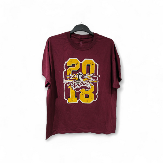 Hanes 2018 Leadership Safari Shirt Sleeve T Shirt, Burgundy, Size Large
