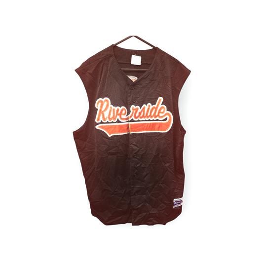 Majestic Riverside Sleeveless Baseball Jersey, #15, Size Large