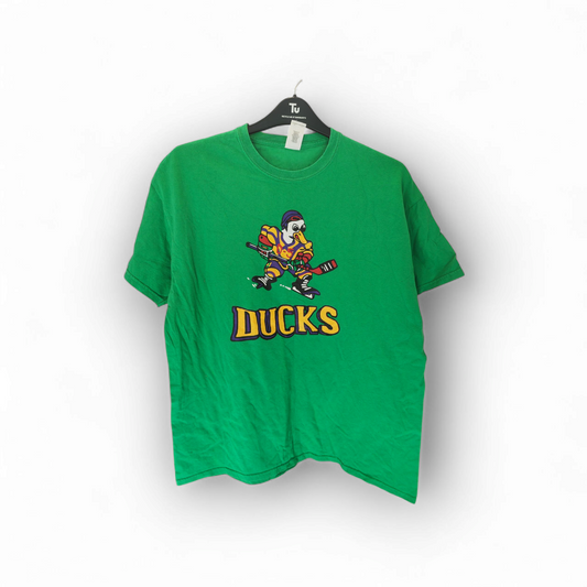 Gildan Mighty Ducks Movie T Shirt, #56 Tyler, Green, Size XL
