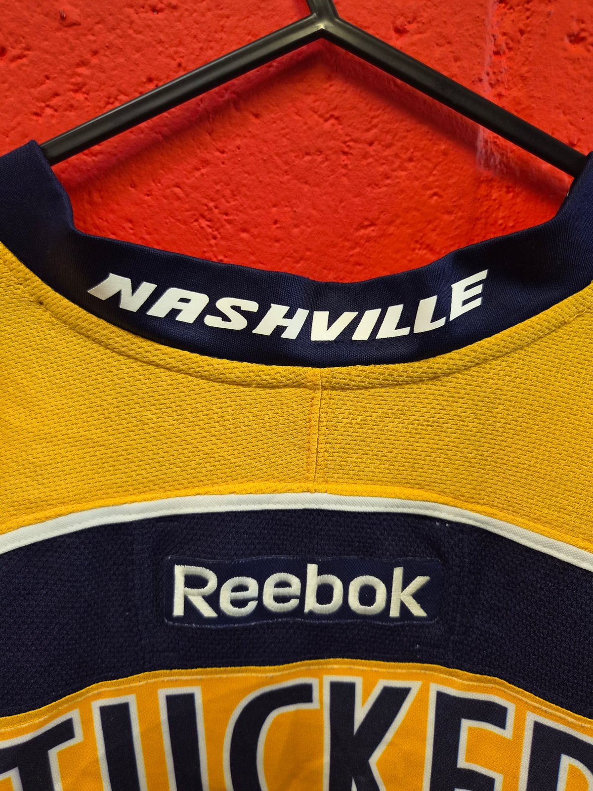 Reebok Nashville Predators NHL Ive Hockey Jersey, #10 Tucker, Yellow, Size Small