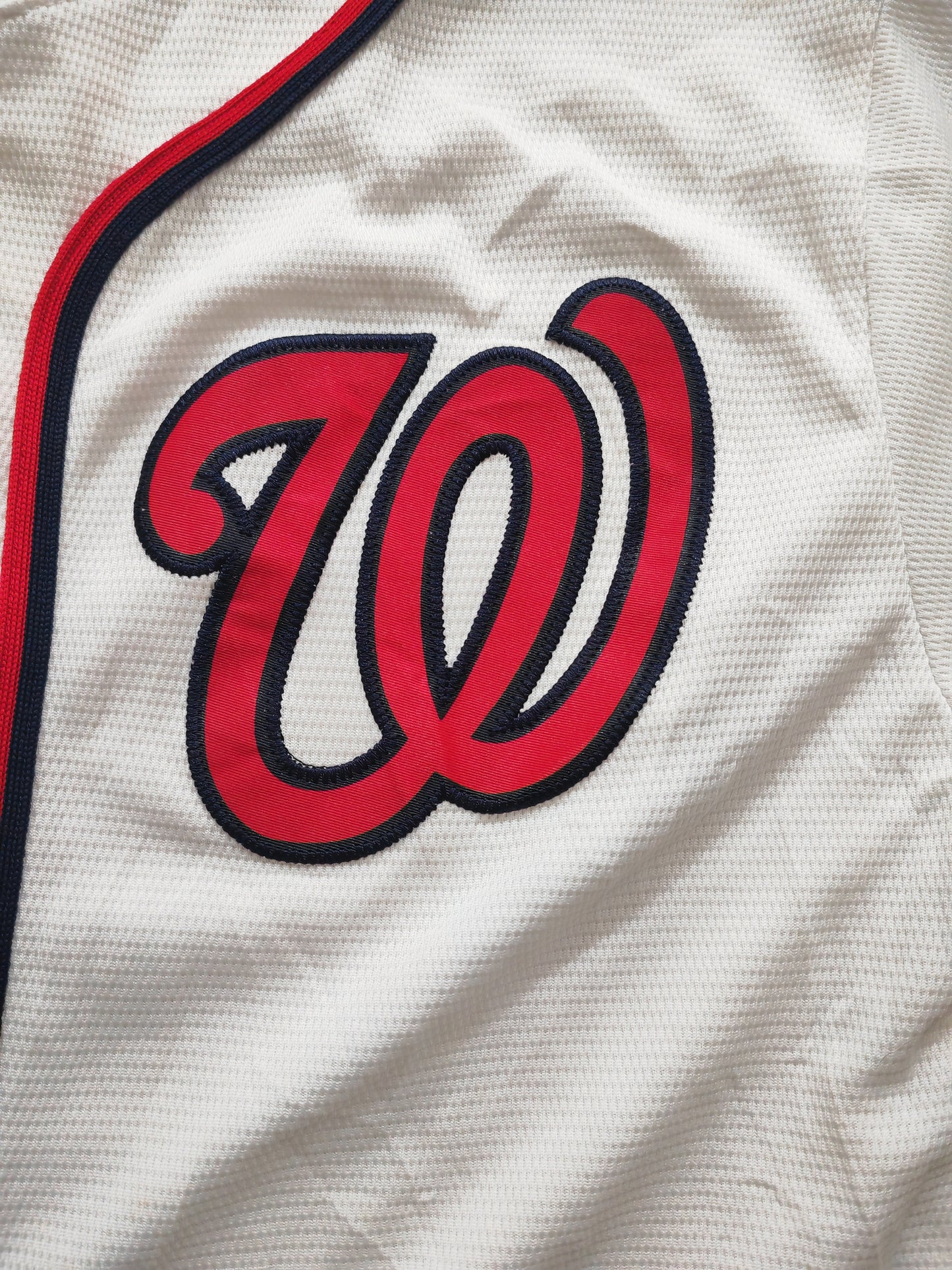 Youth Majestic Washington Nationals MLB Baseball Jersey, White, Size YM 10-12Y