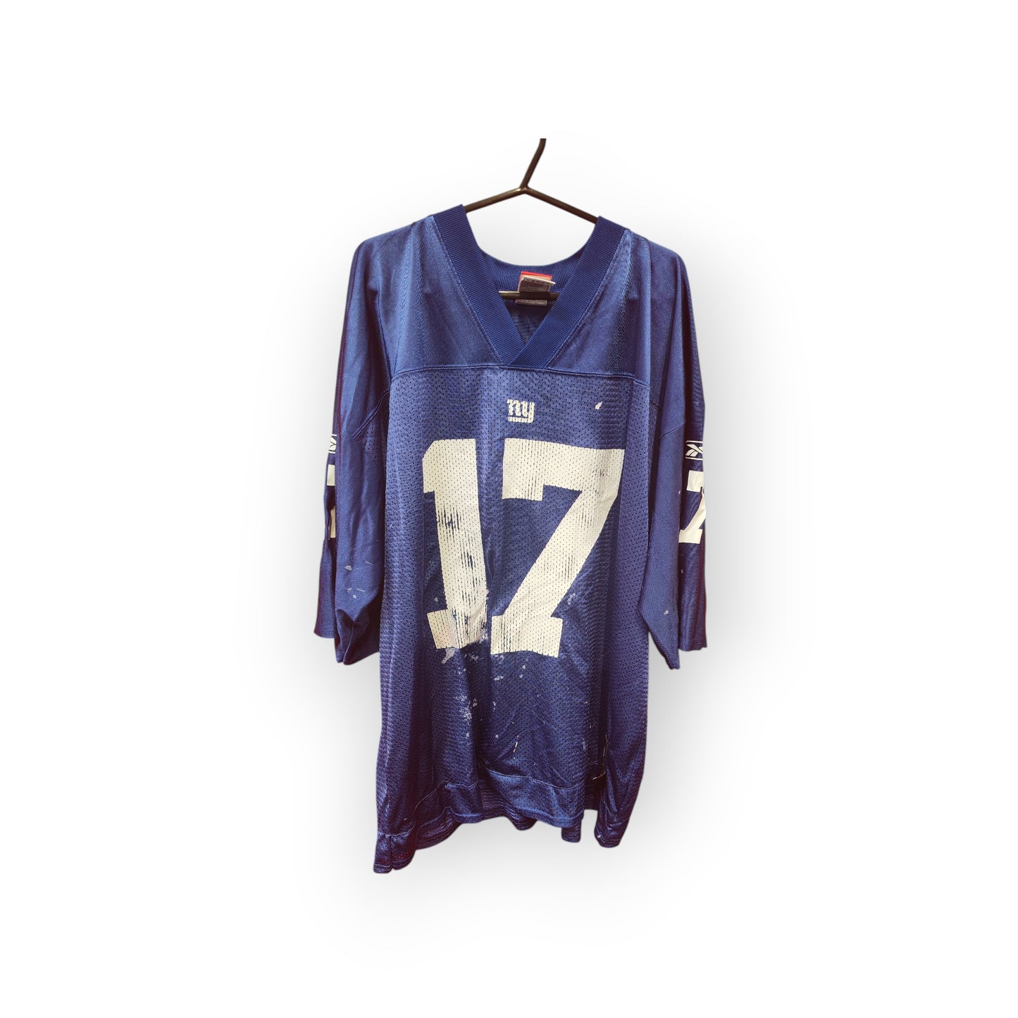 NFL New York Giants Jersey, #17 Burress, Blue, Size XL