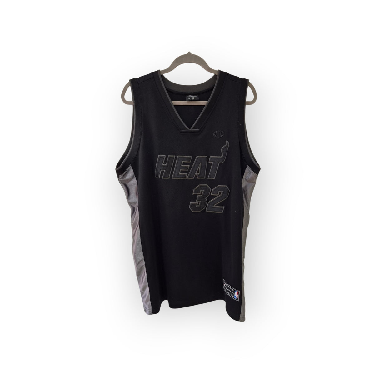 Champion Miami Heat NBA Basketball Jersey, #32 O'Neal, Black, Size XL