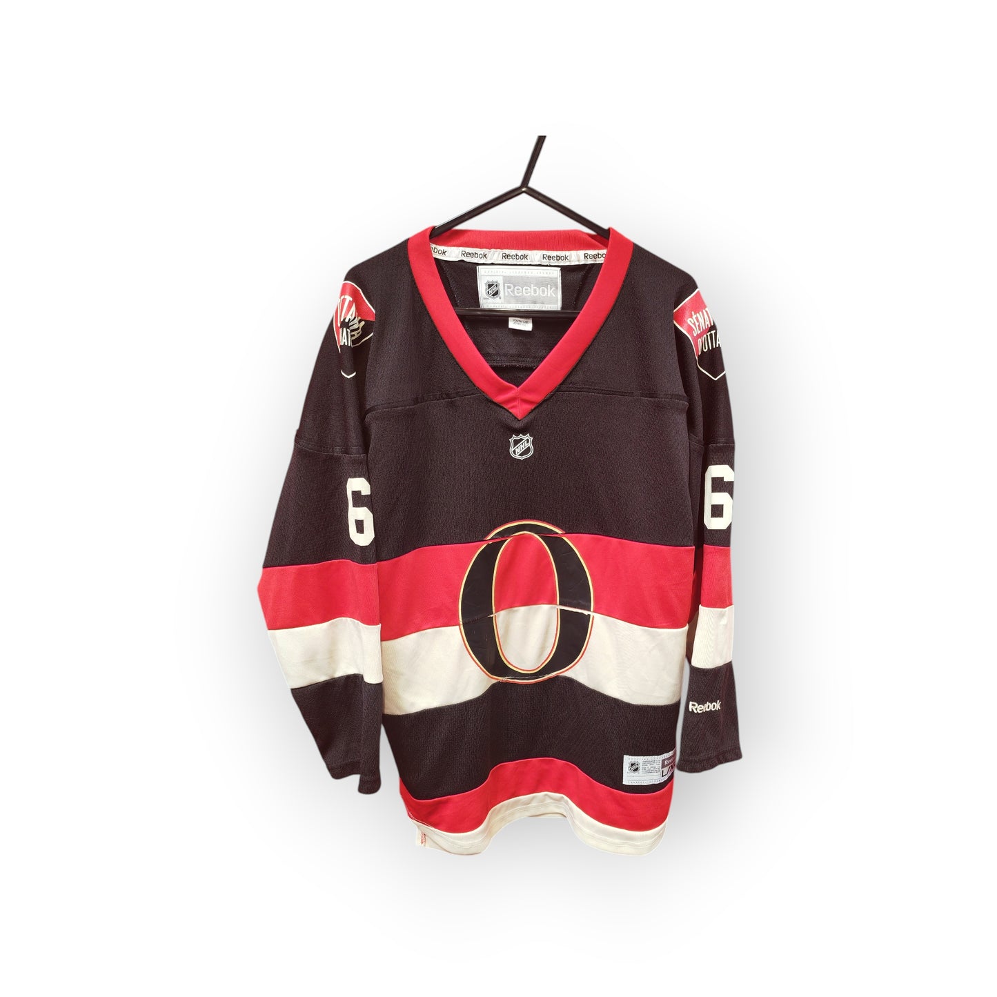 Youth Reebok Ottawa Senators NHL Jersey, #9 Ryan, Black, Size YL/XL