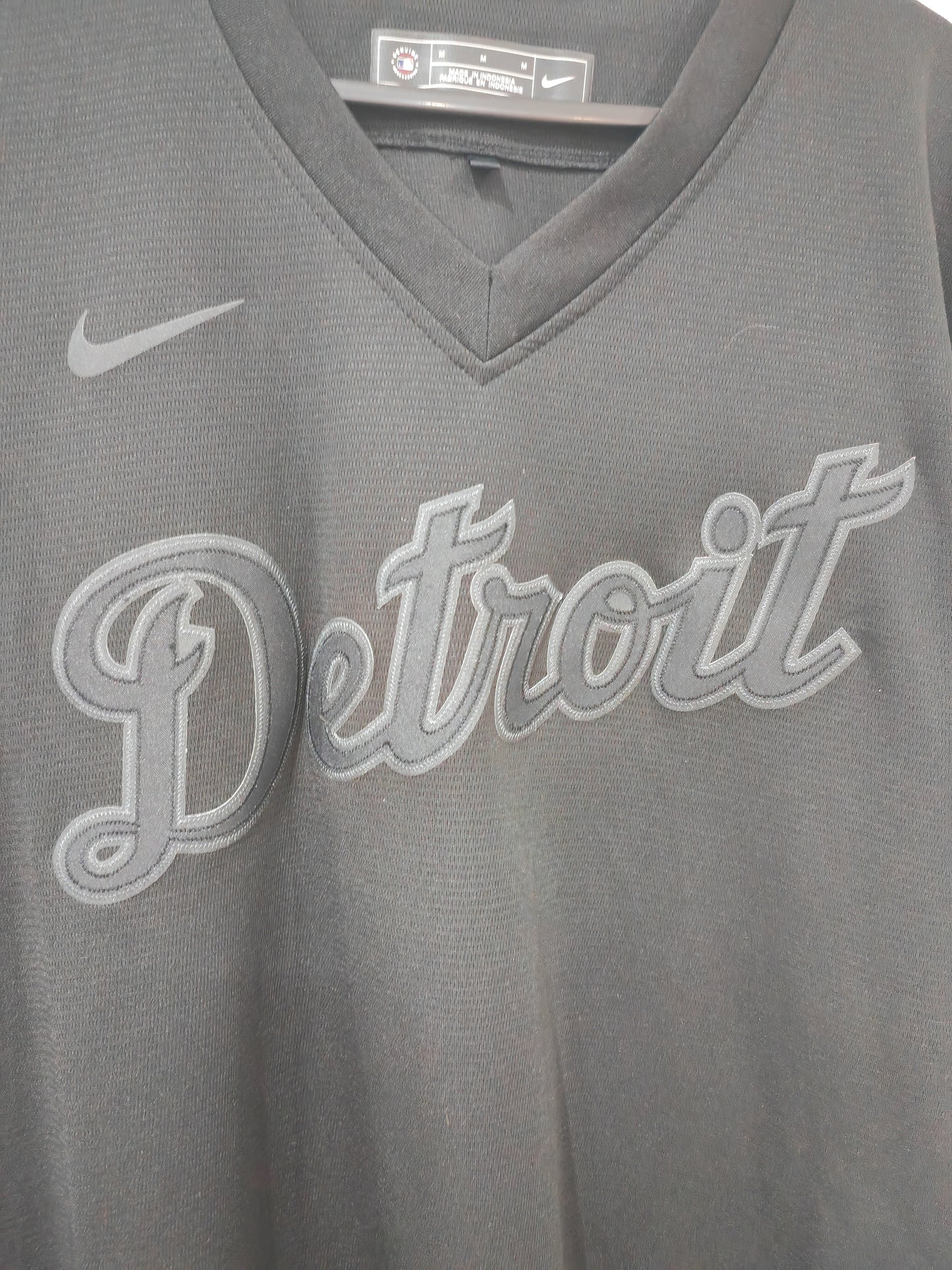 Nike Detroit Tigers MLB Pitch Black Jersey, Black, Size Medium