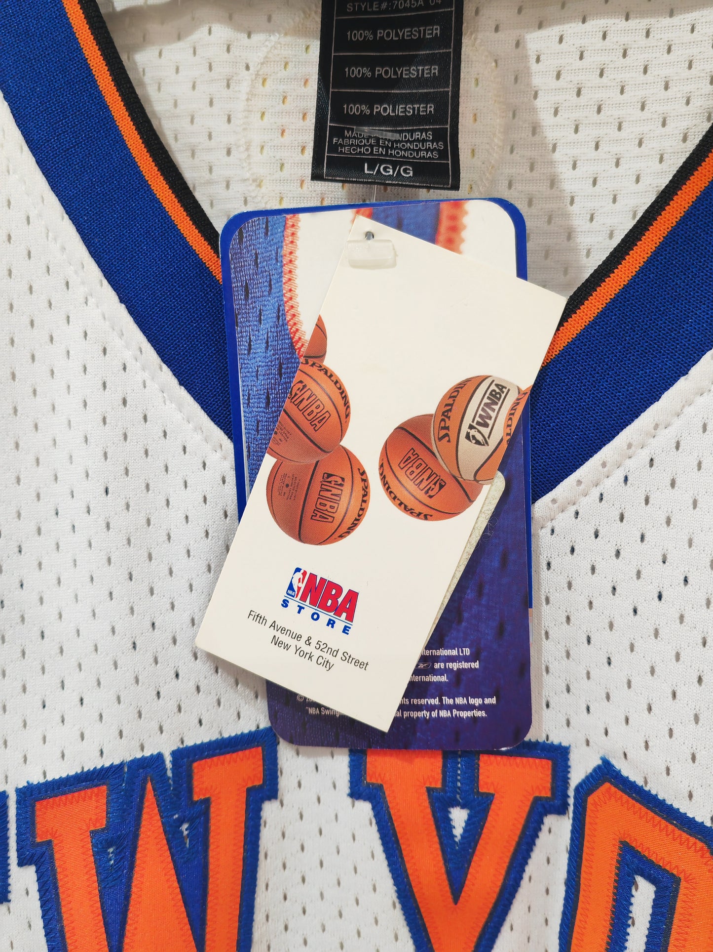 Reebok New York Knicks NBA Jersey, #3 Marbury, White, Size Large +2 Length