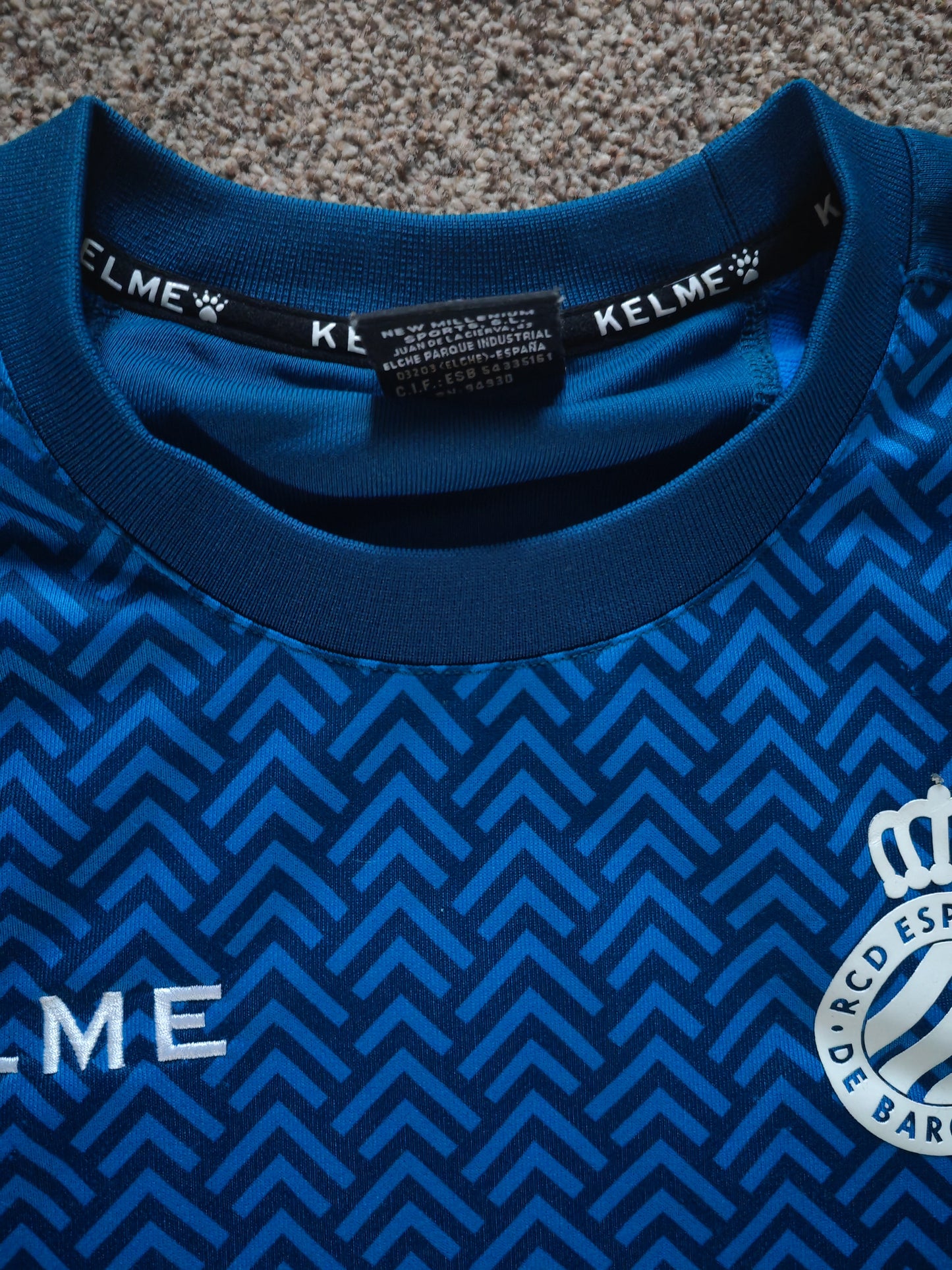Kelme Espanyol Long Sleeve Training Sweatshirt, Blue, Size Large