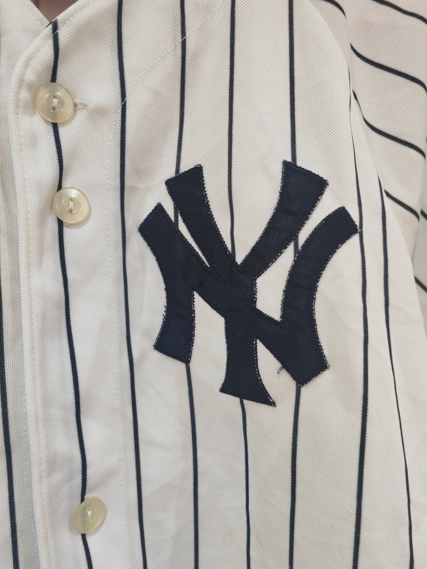 Youth Majestic New York Yankees MLB Baseball Jersey, White, Size YM