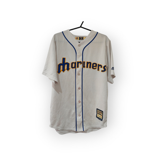Majestic Seattle Mariners MLB Jersey, #24 Griffey, White, Size Small