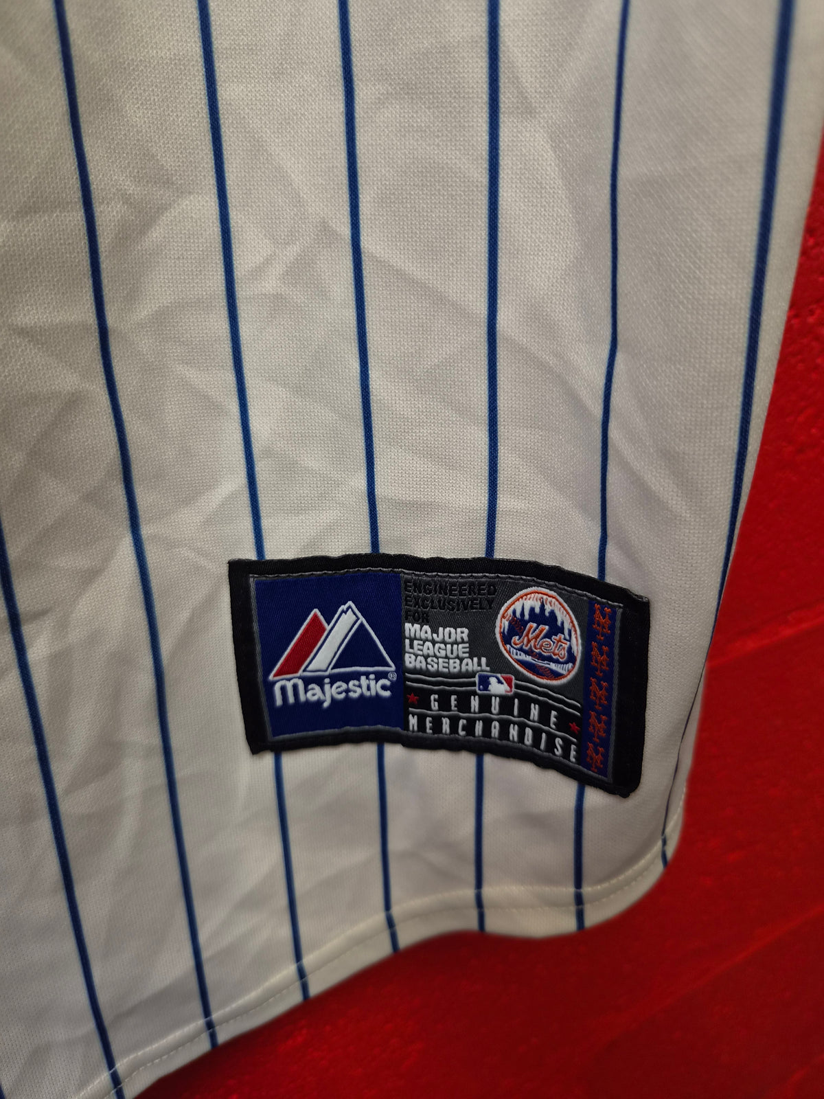 Majestic New York Mets MLB Jersey, #44 Bay, White/Off White, Size Large