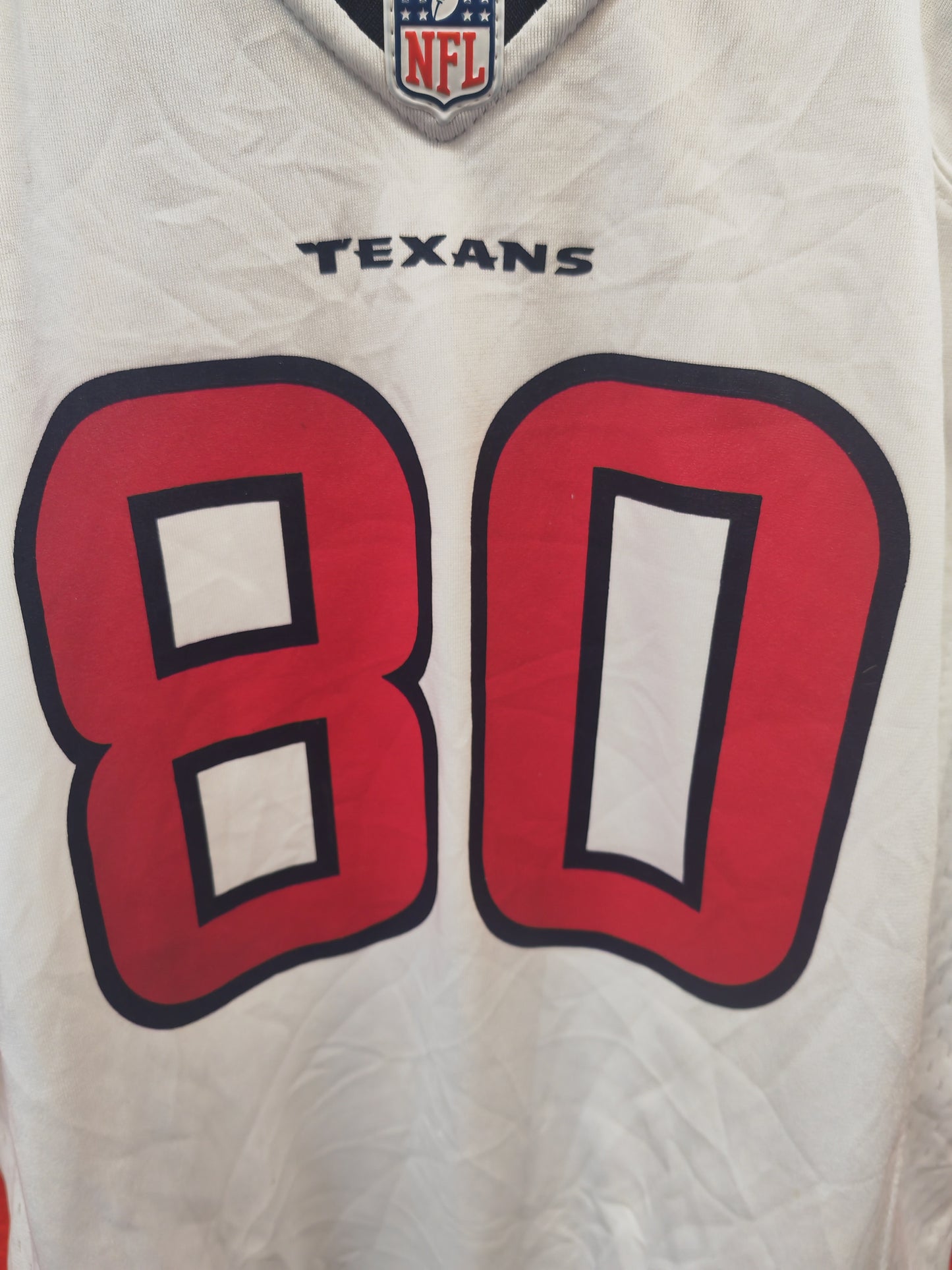 Youth Nike Houston Texans NFL Jersey, #80 A. Johnson. White, Size YL