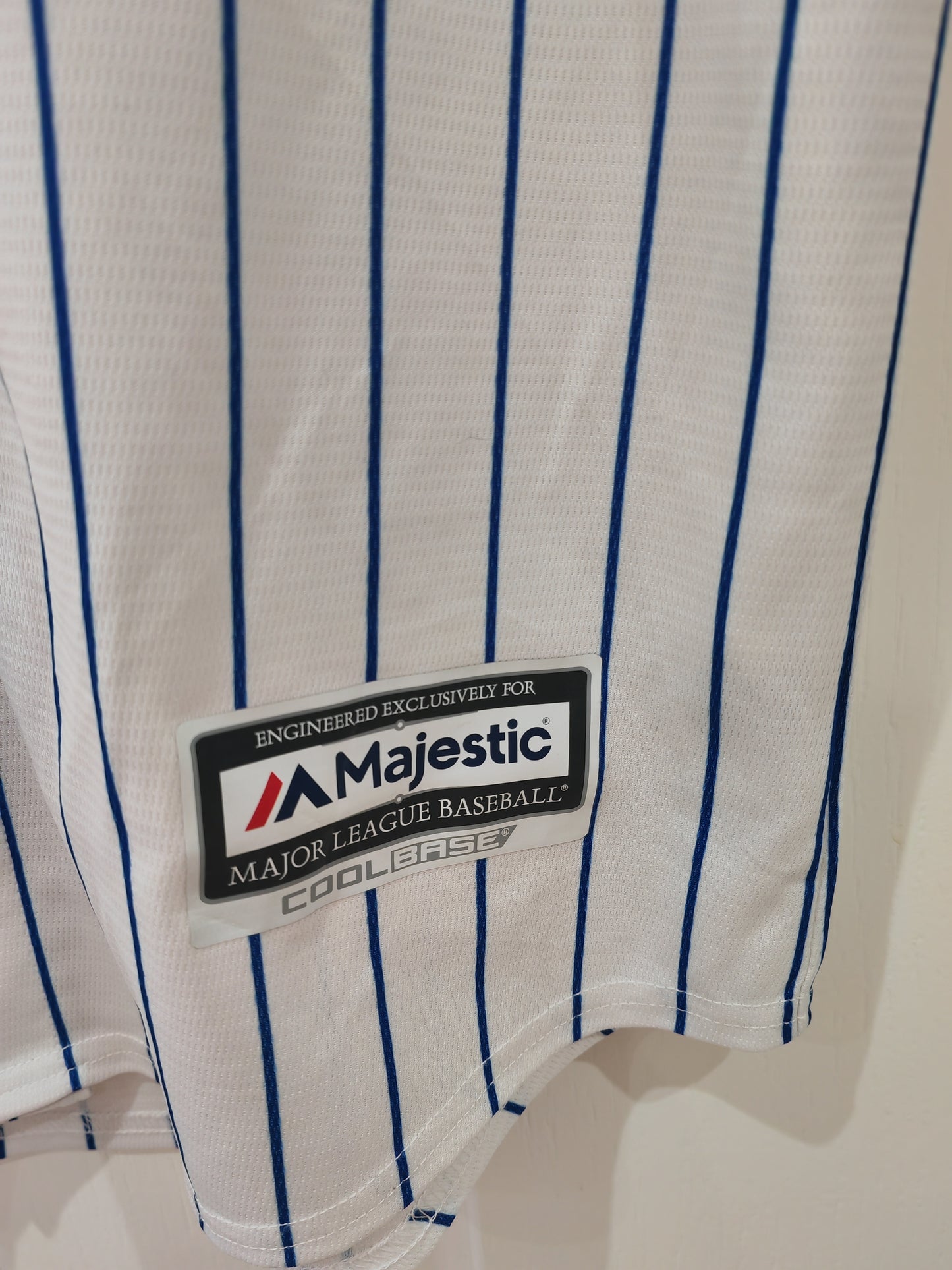 Majestic New York Mets MLB Jersey, White, Size Small