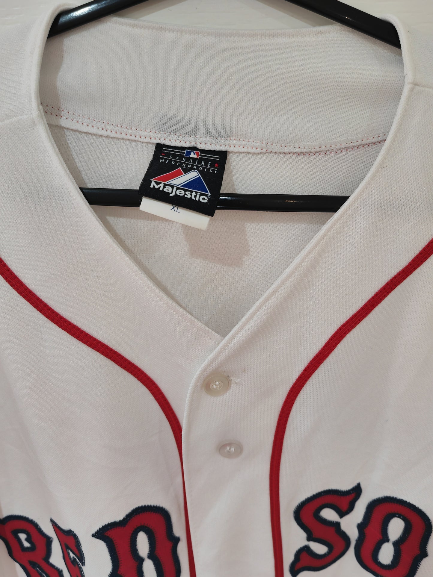 Majestic Boston Red Sox MLB Jersey, White, Size XL