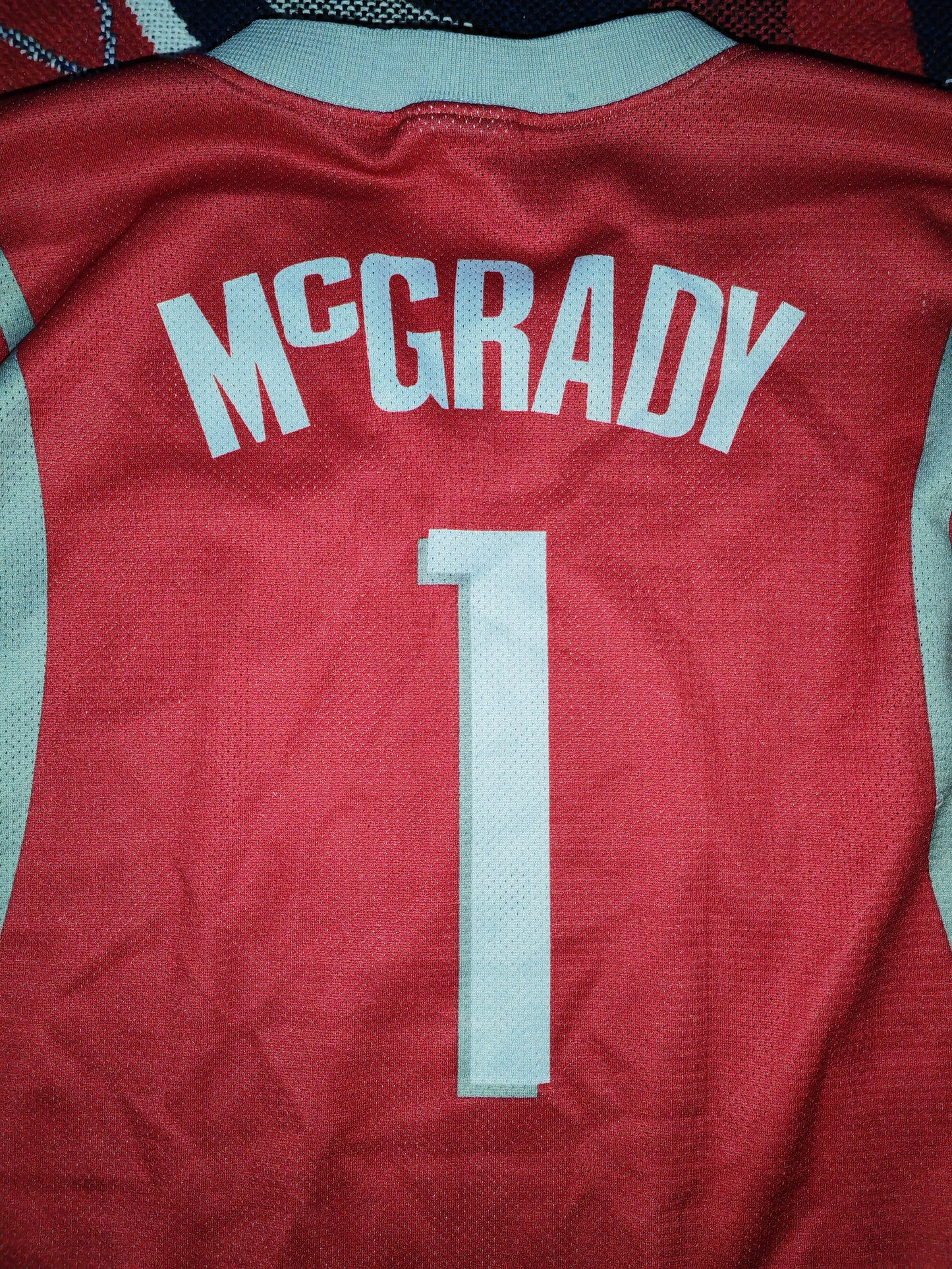 Champion Houston Rockets NBA Jersey, #1 McGrady, Red, Size Small