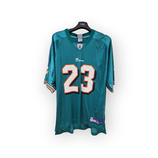 Reebok Miami Dolphins NFL Jersey, #23 Brown, Turquoise, Size XL