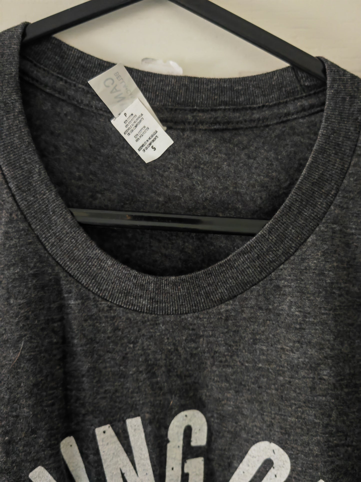 Bella + Canvas Indiana University Short Sleeve T Shirt, Grey, Size Small