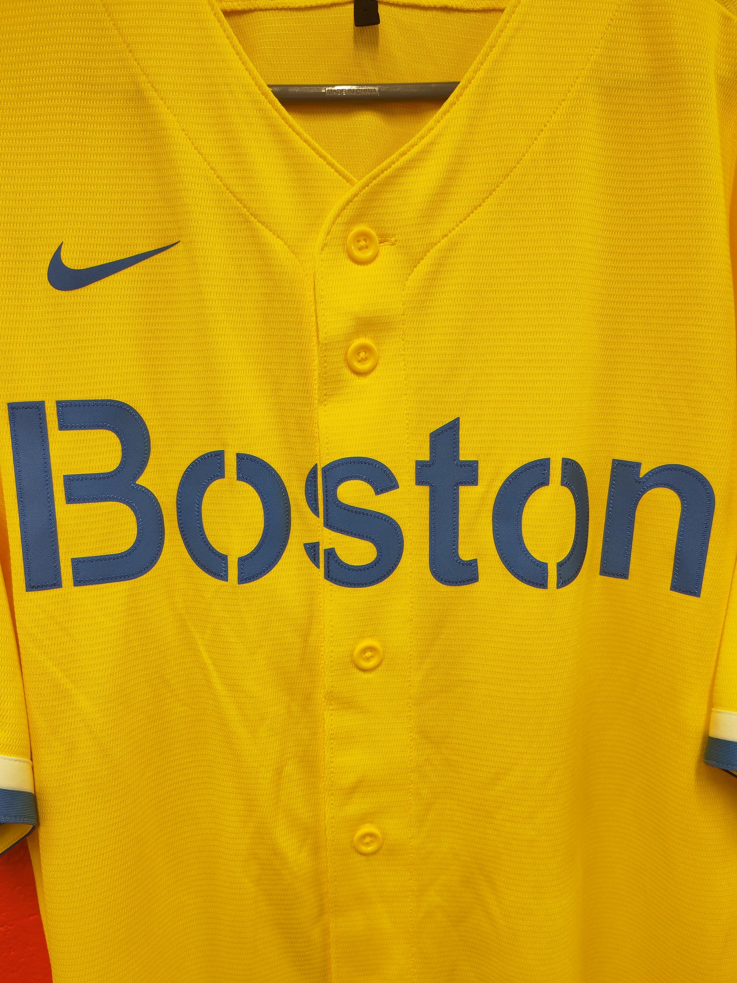 Youth Nike Boston Red Sox MLB City Connect Jersey, Yellow, Size YM