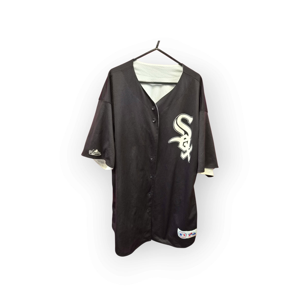 Majestic Chicago White Sox Reversible MLB Baseball Jersey, Black/White, XL/XXL
